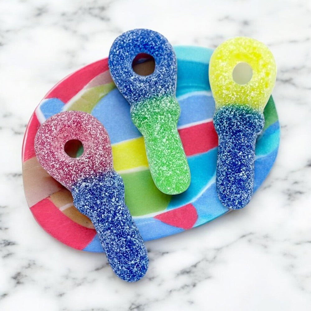 Tongue Painting Fizzy Dummies Colourful, Tang, Fun Gummy Sweets