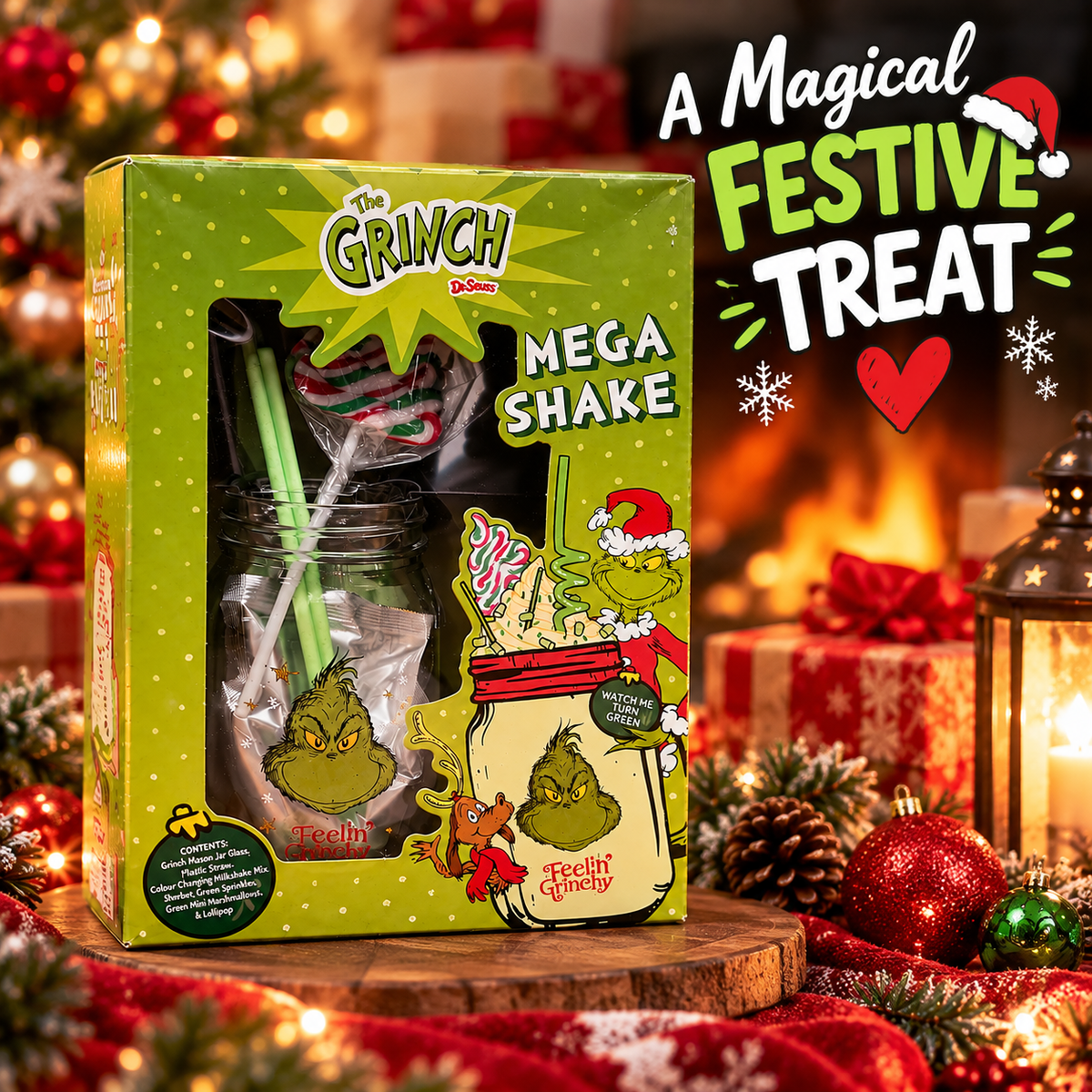 The Grinch Mega Shake Colour Changing Milkshake Gift Set