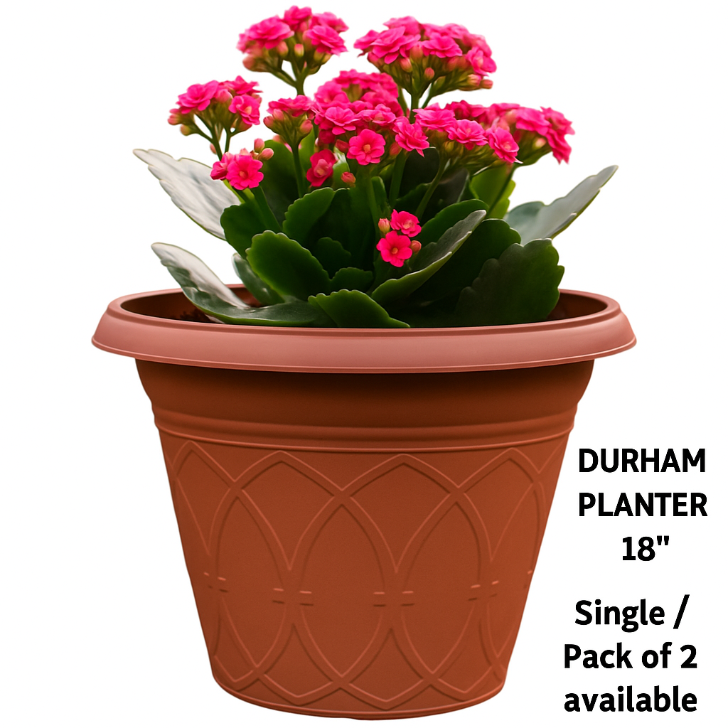 Durham Garden Planter 18" – Classic Decorative Plant Pot (Single / Pack of 2)