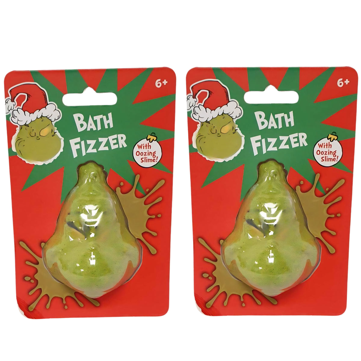 Christmas Apple Scented Bath Fizzer 150g with Oozing Slime Effect – Single or Pack of 2
