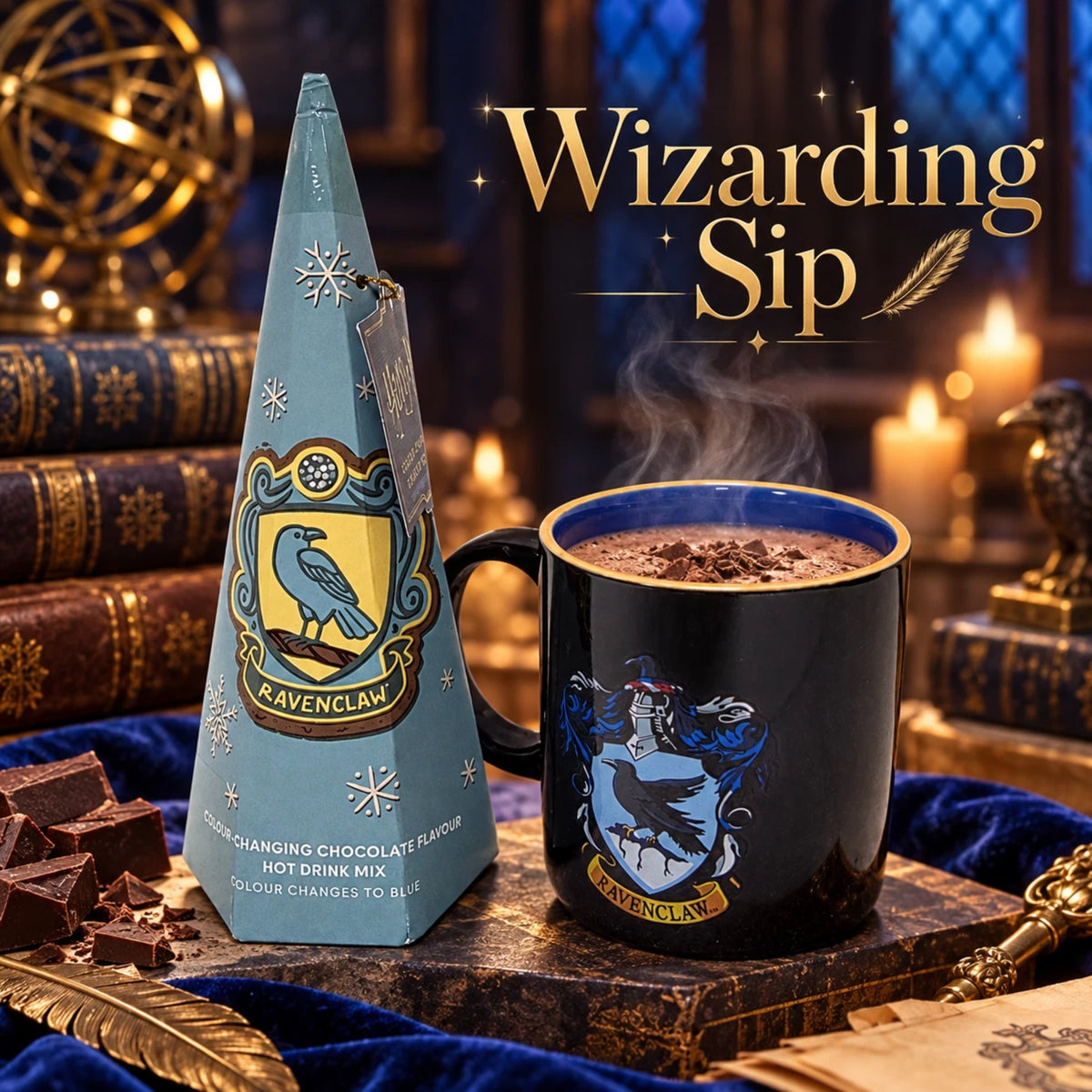 Harry Potter Ravenclaw Mug & Blue Colour-Changing Hot Chocolate Set 113g