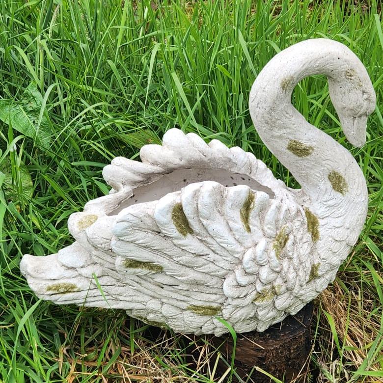Swan Planter - Large, Realistic, Weather-Resistant