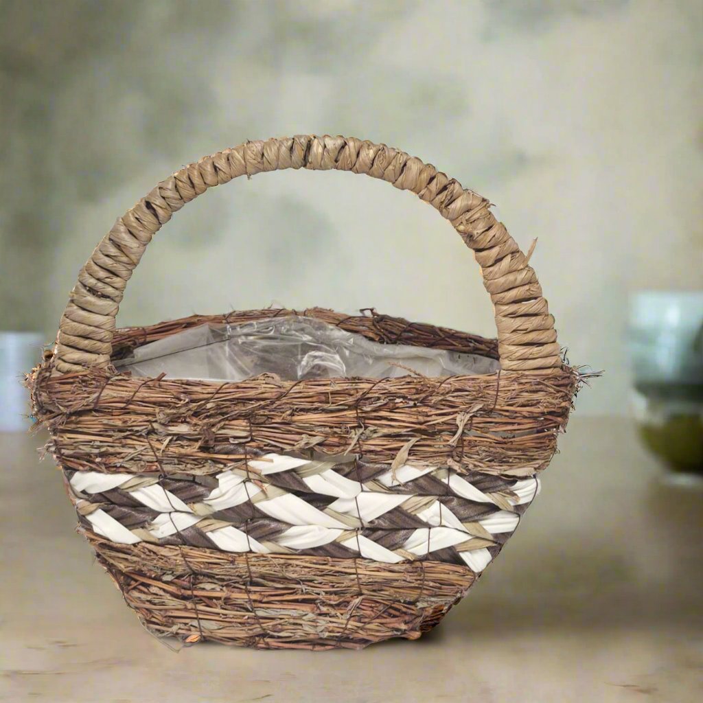 Handwoven Jute Hanging Basket - Eco-Friendly, Rustic | Divas World