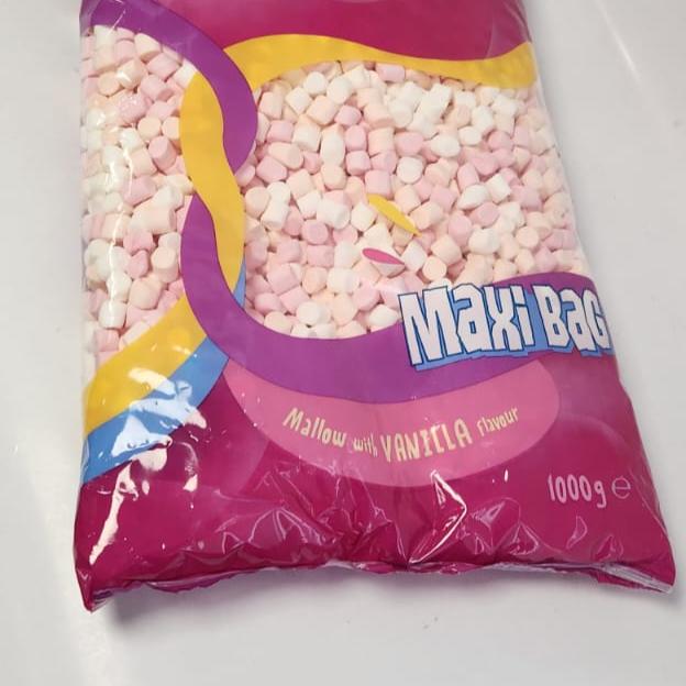 Frisia Assorted Mallows 1kg - Fluffy Marshmallows, Perfect for Baking and Parties