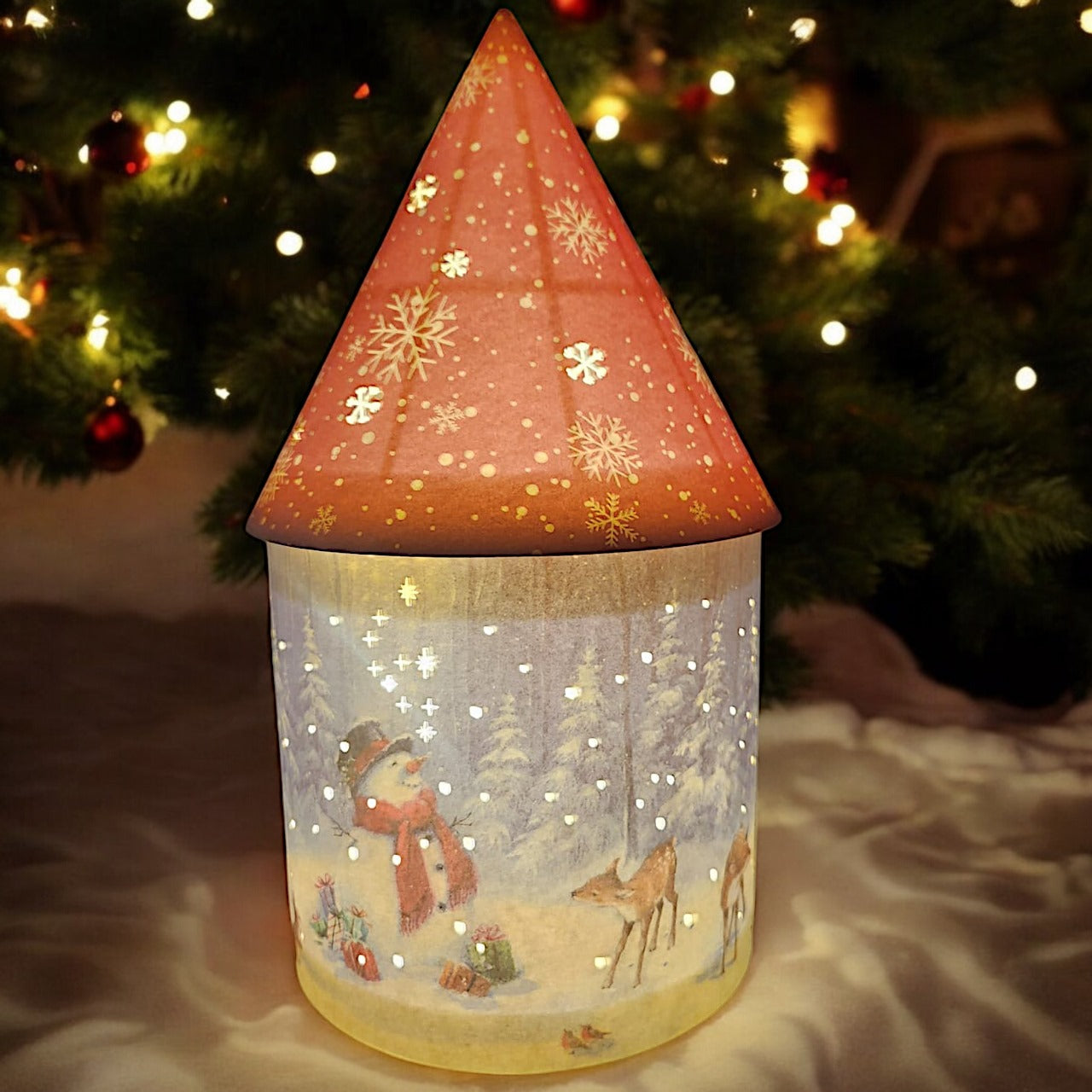 Illuminated Santa Claus Christmas Tree Ornament