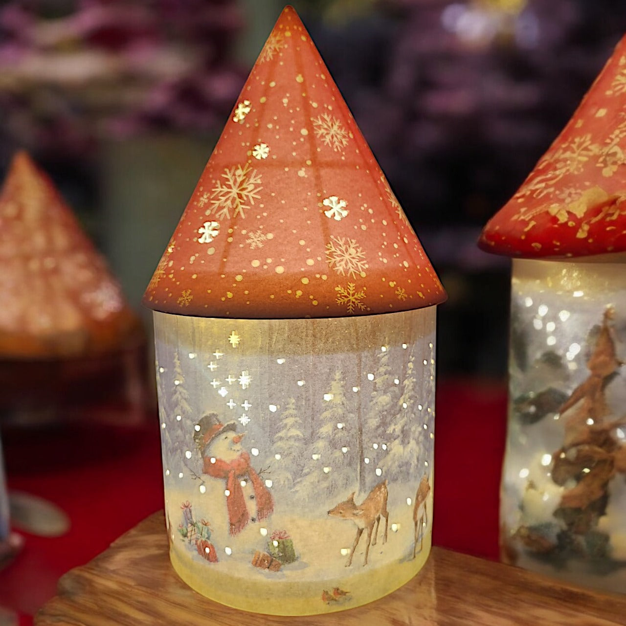 Illuminated Santa Claus Christmas Tree Ornament