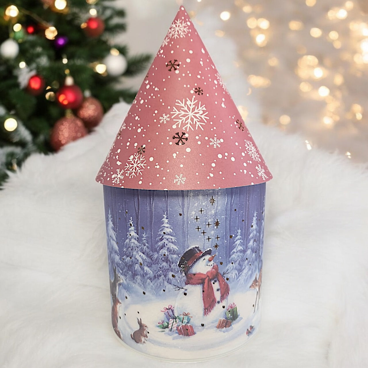 Illuminated Santa Claus Christmas Tree Ornament