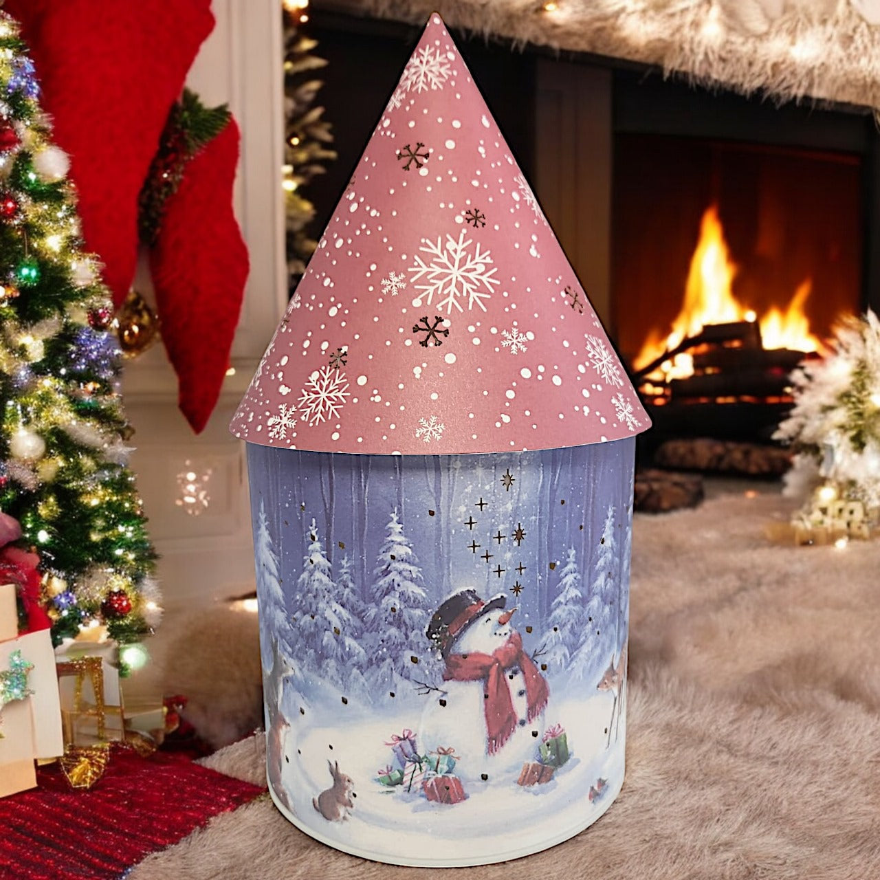 Illuminated Santa Claus Christmas Tree Ornament