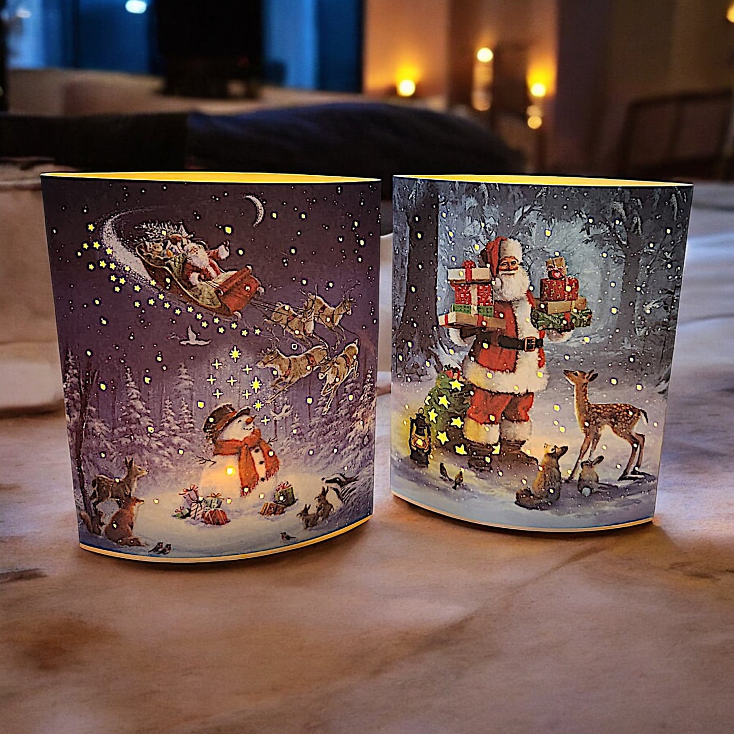 Santa's Magical Winter Wonderland Light-Up Display