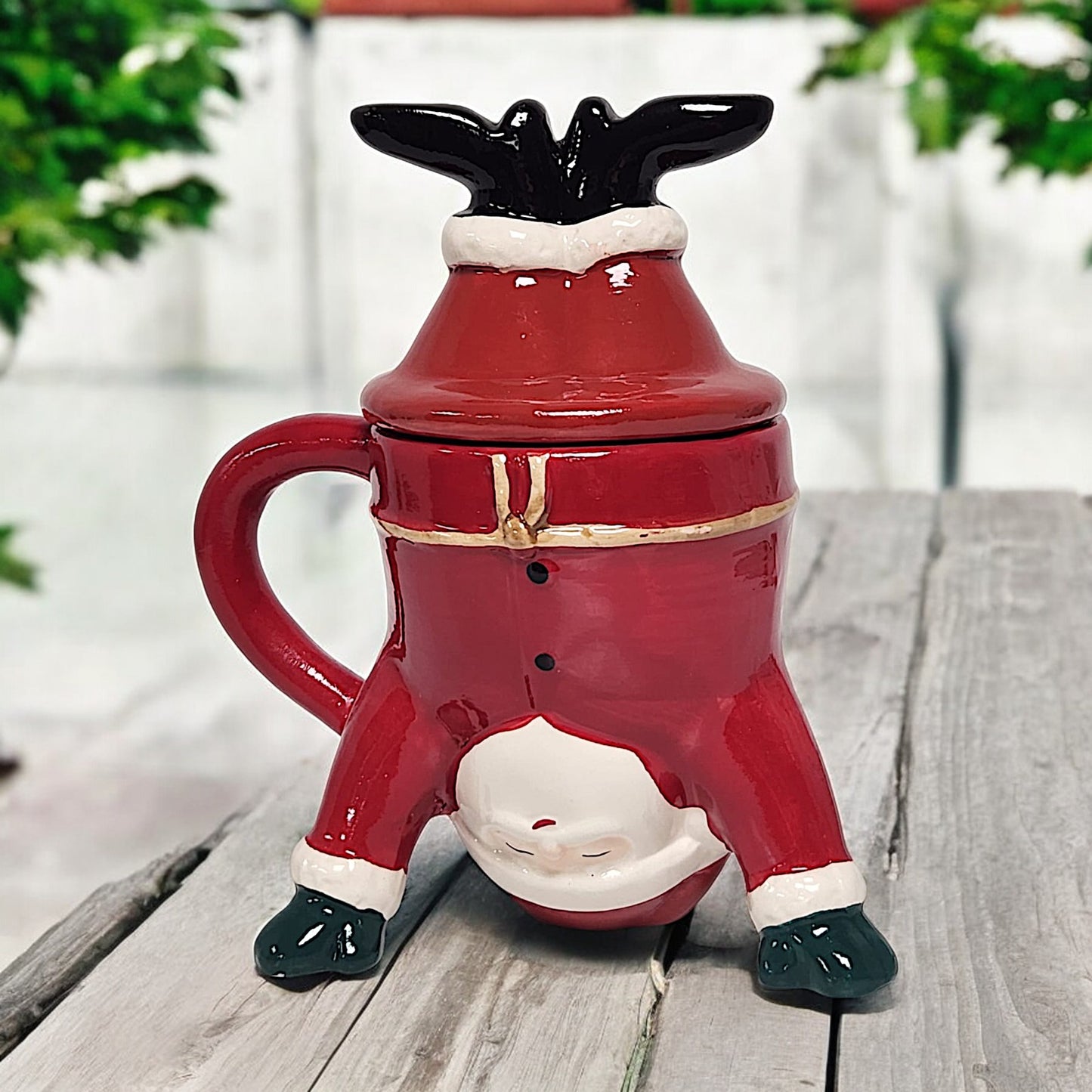Upside-Down Santa Mug - Novelty Christmas Gift