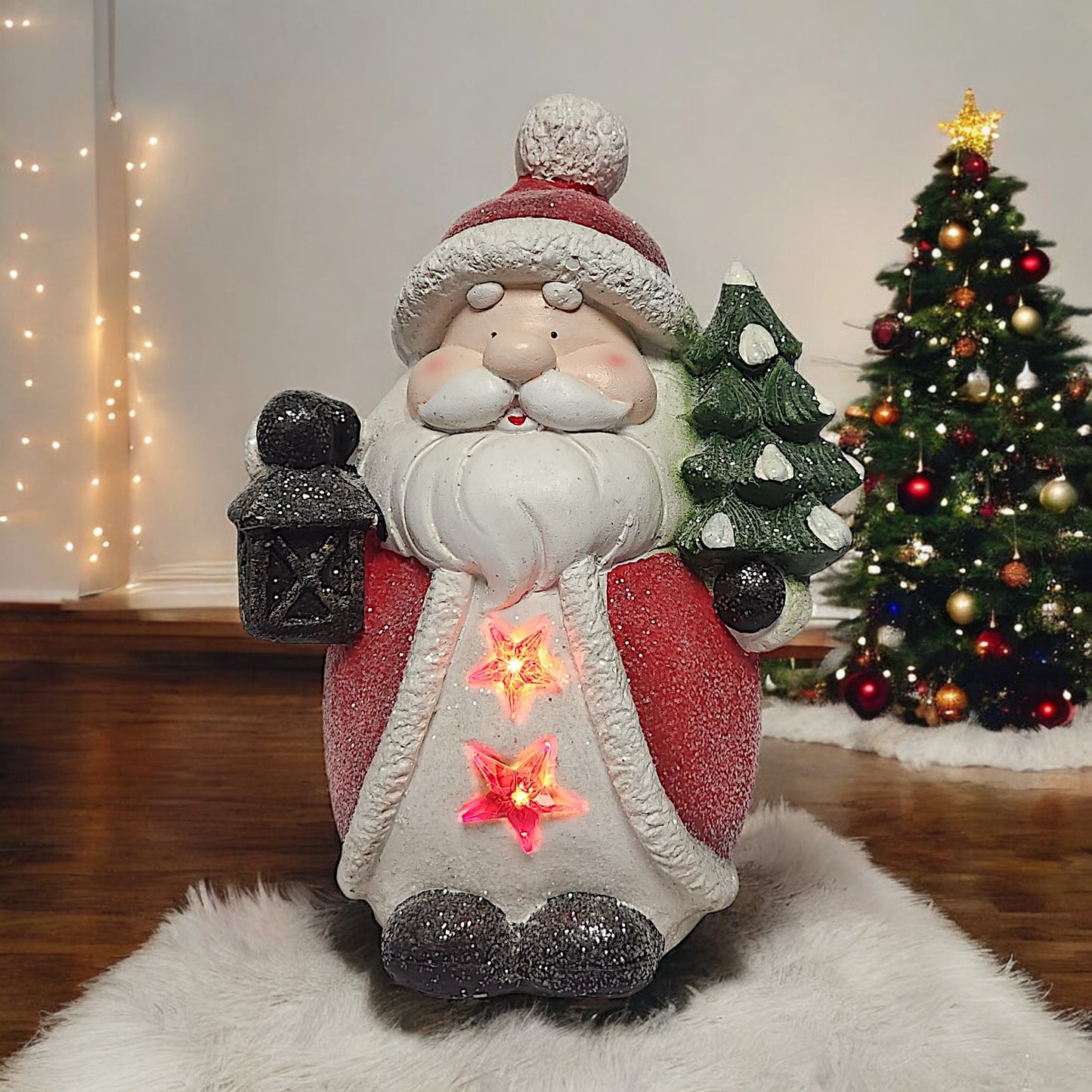 Lighted Santa Claus Figurine - Festive Christmas Decor | Divas World