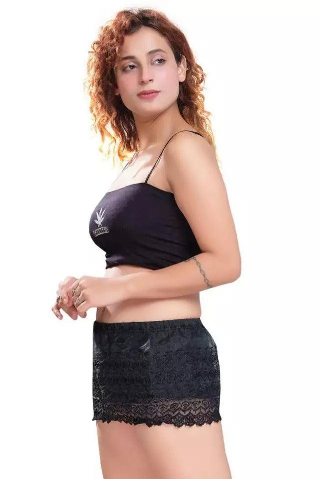 Black Lace Rara Mini Skirt