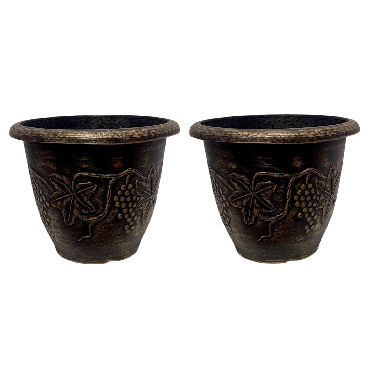 Antique-Style Planter Pot with Grape Vine Design – 28CM X 37CM (Single/Pack of 2)