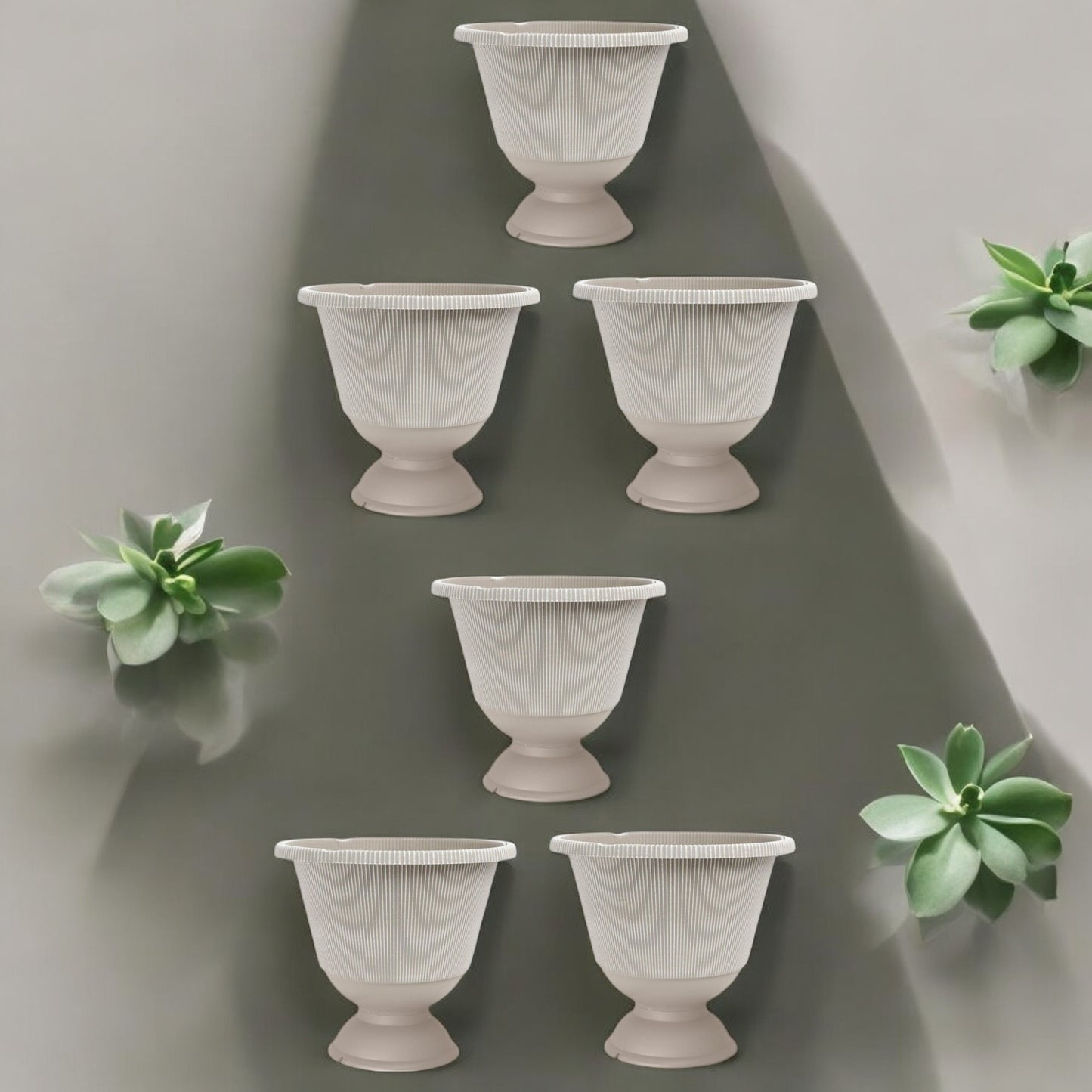 Jake Urn Planter 34cm - Grey & Brown Powdered | Single, Pack of 2 or 6