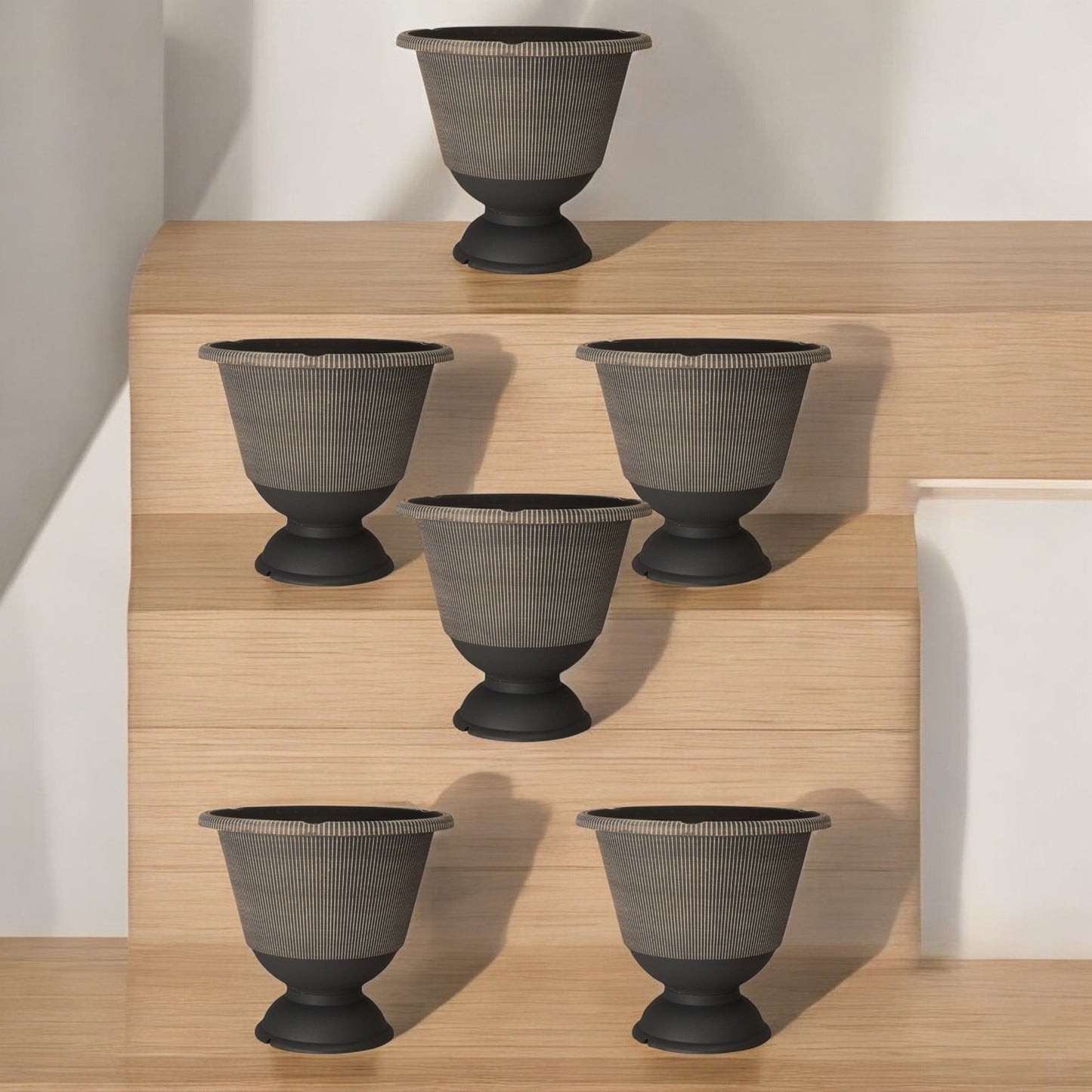 Jake Urn Planter 34cm - Grey & Brown Powdered | Single, Pack of 2 or 6