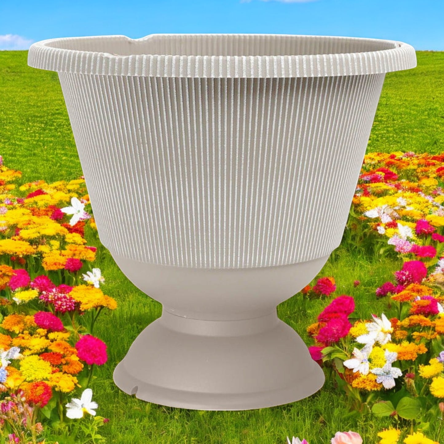 Jake Urn Planter 34cm - Grey & Brown Powdered | Single, Pack of 2 or 6
