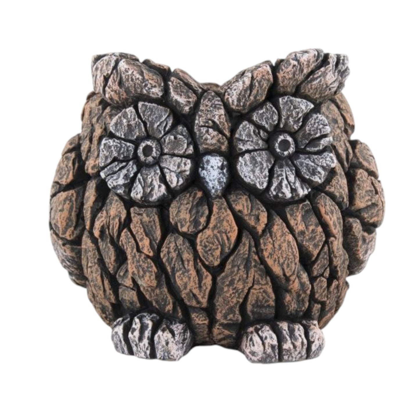 Rustic Owl Cement Planter – 22cm Decorative Garden Pot – Single / Pack of 2 / Pack of 3
