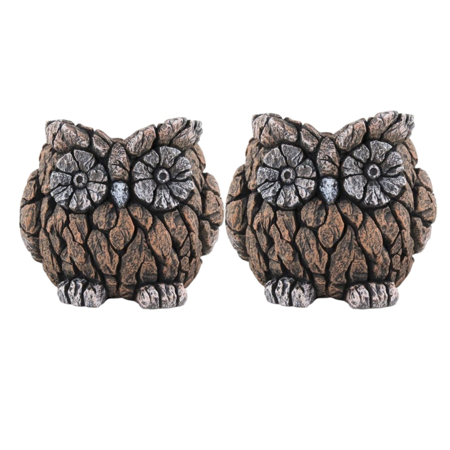 Rustic Owl Cement Planter – 22cm Decorative Garden Pot – Single / Pack of 2 / Pack of 3