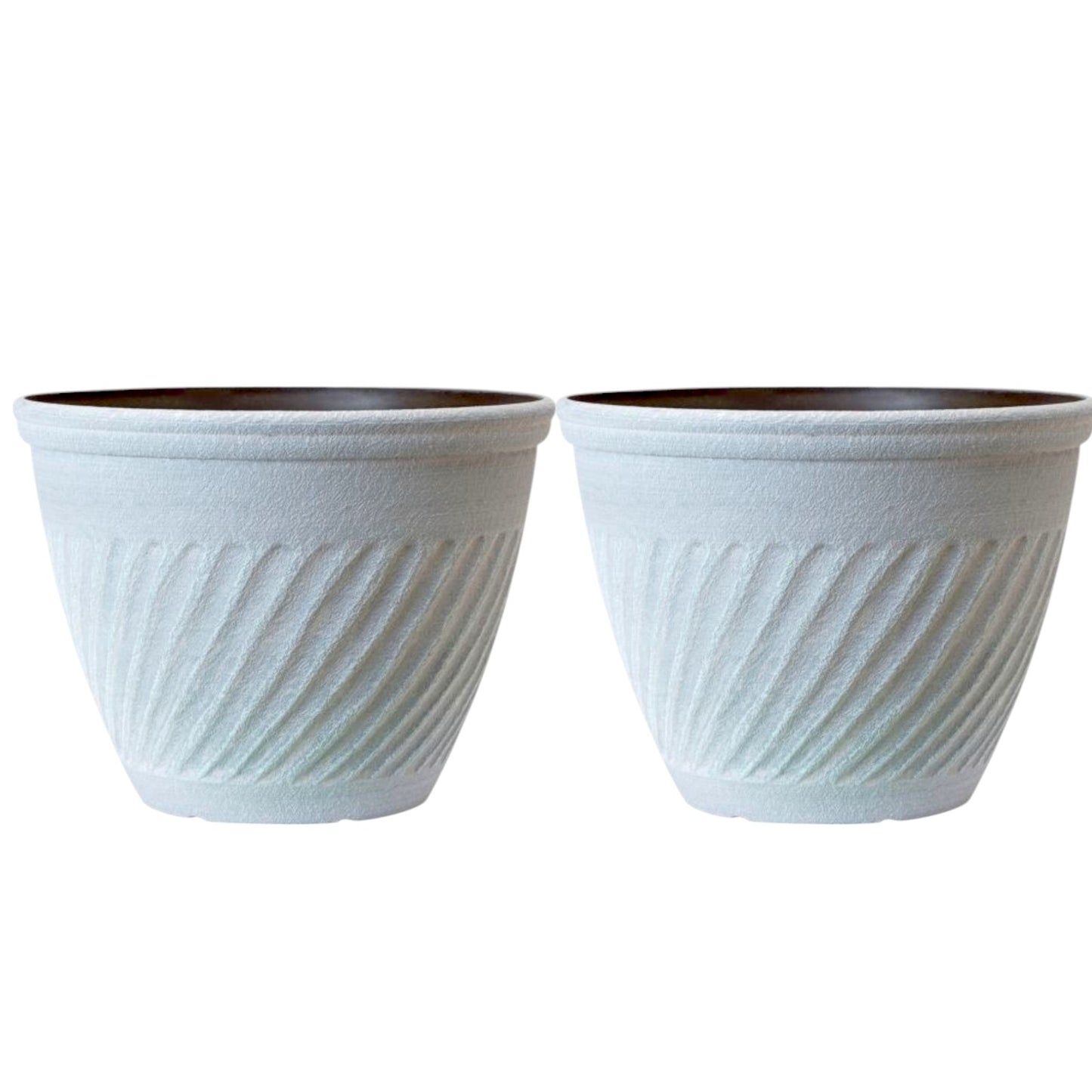 Classic White Round Flower Pot – Vintage Garden Planter, 28L