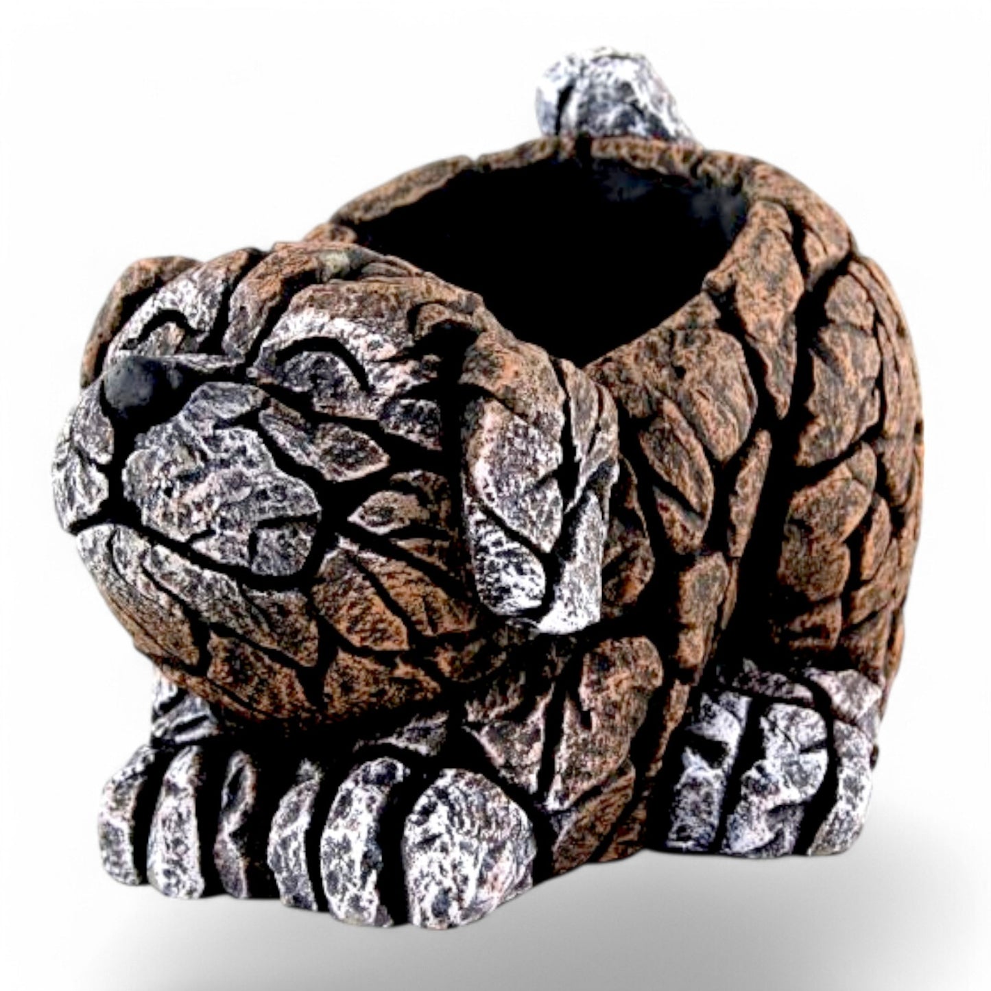 Cement Dog Planter 27cm – Brown | Garden Plant Pot – Single, Pack of 2 or 3