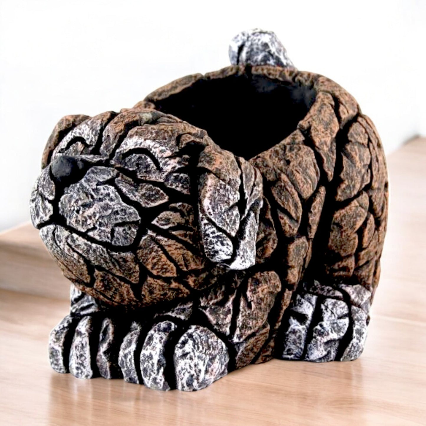 Cement Dog Planter 27cm – Brown | Garden Plant Pot – Single, Pack of 2 or 3