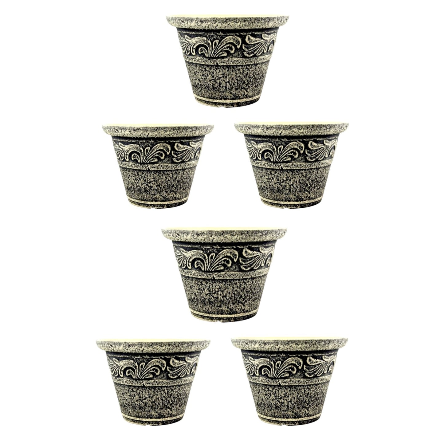 Stone Look Planter 30cm – Durable Decorative Plant Pot (Single / 2 / 6 Pack)