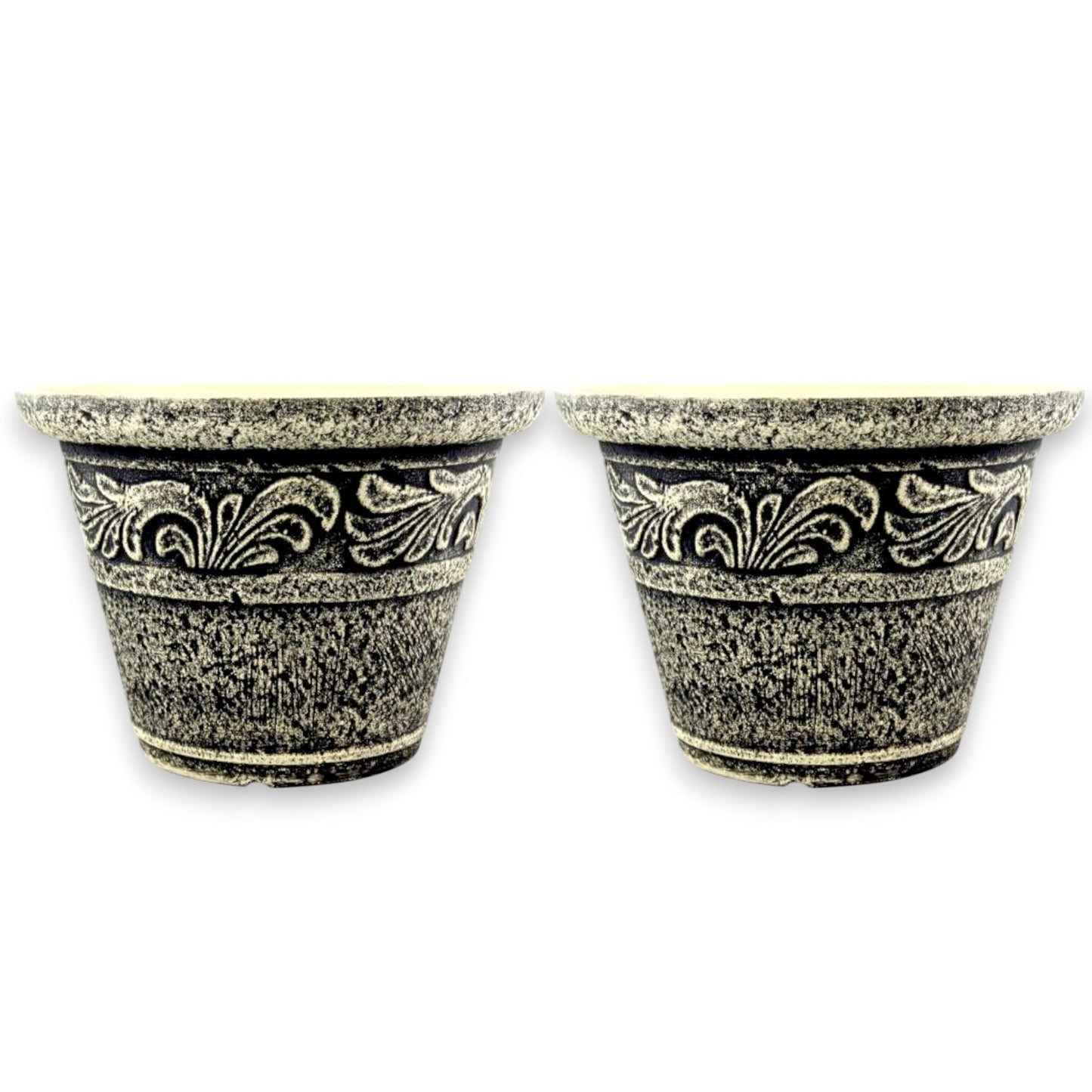 Stone Look Planter 30cm – Durable Decorative Plant Pot (Single / 2 / 6 Pack)
