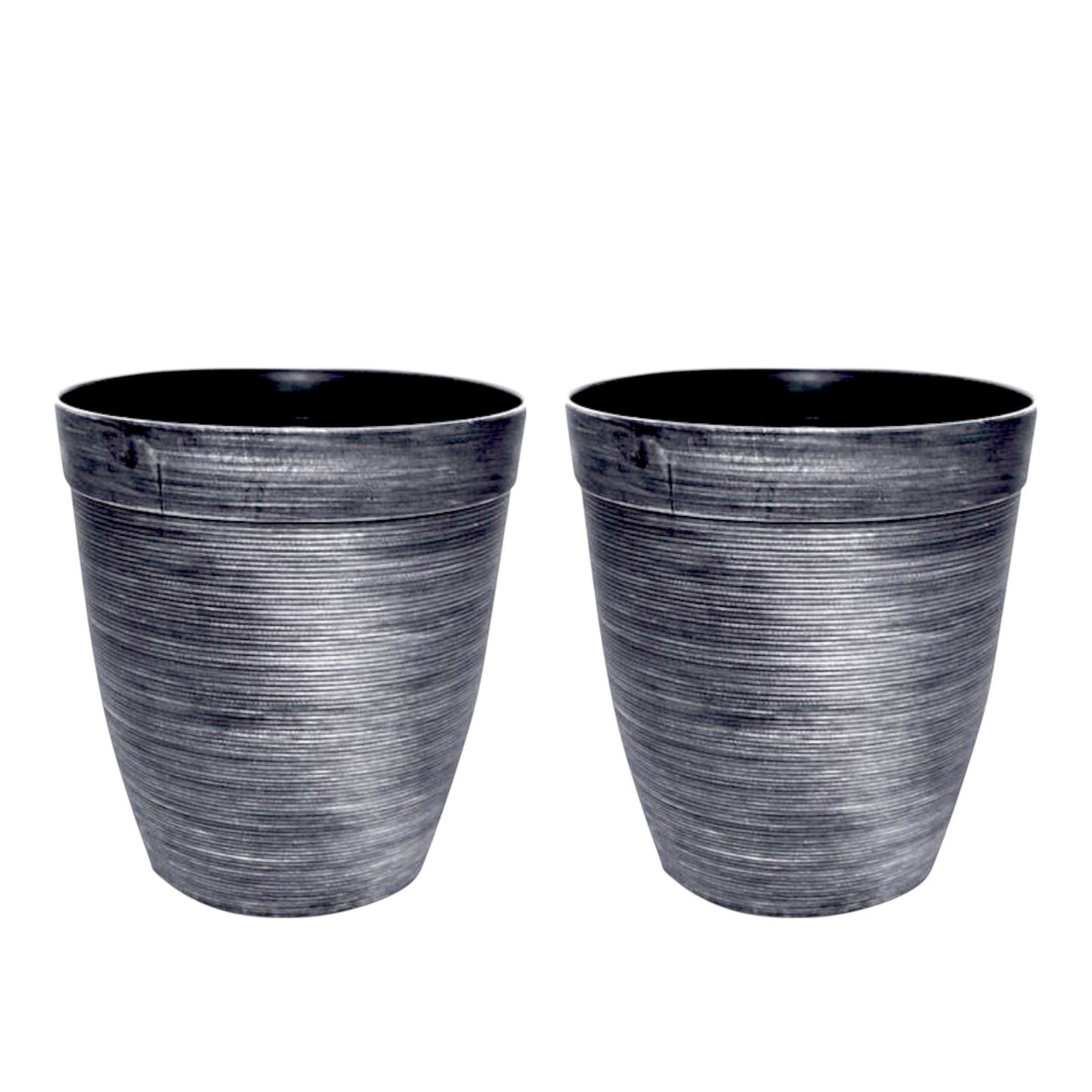 Helix Planter Tall 10" – Modern Metallic Silver Indoor & Outdoor Pot