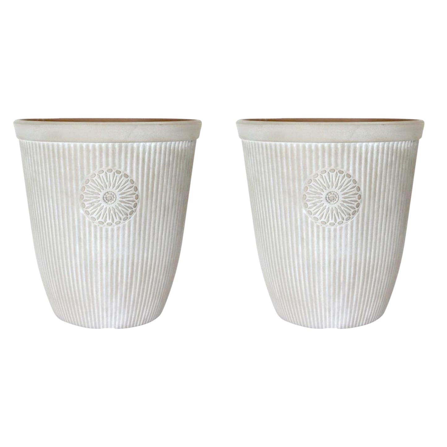 Premium Somerville Tall 16" Planter – Pebble White, 33L, UK