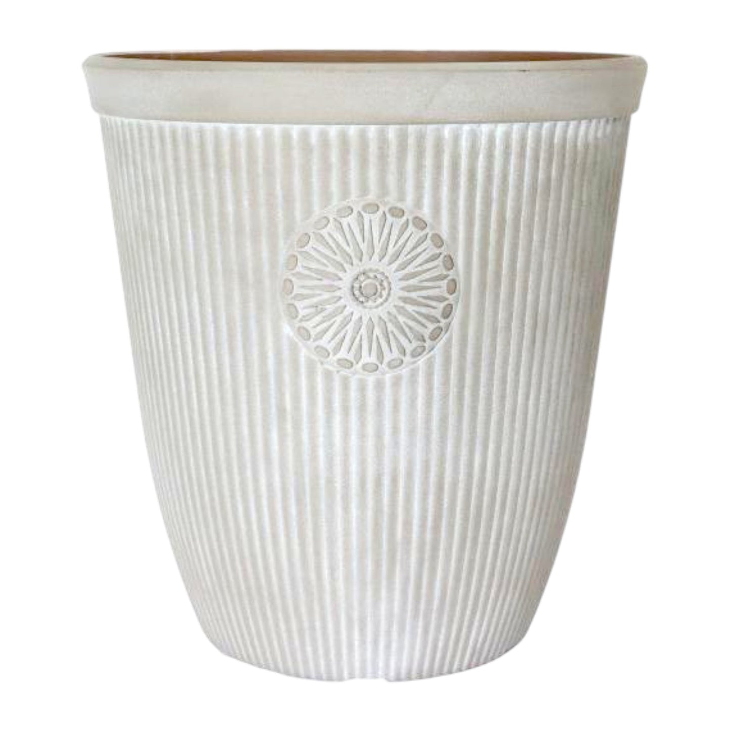 Premium Somerville Tall 16" Planter – Pebble White, 33L, UK