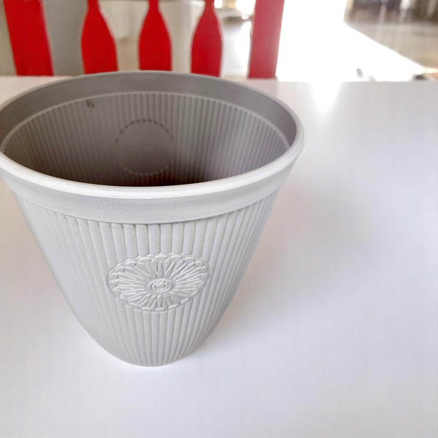 Premium Somerville Tall 16" Planter – Pebble White, 33L, UK