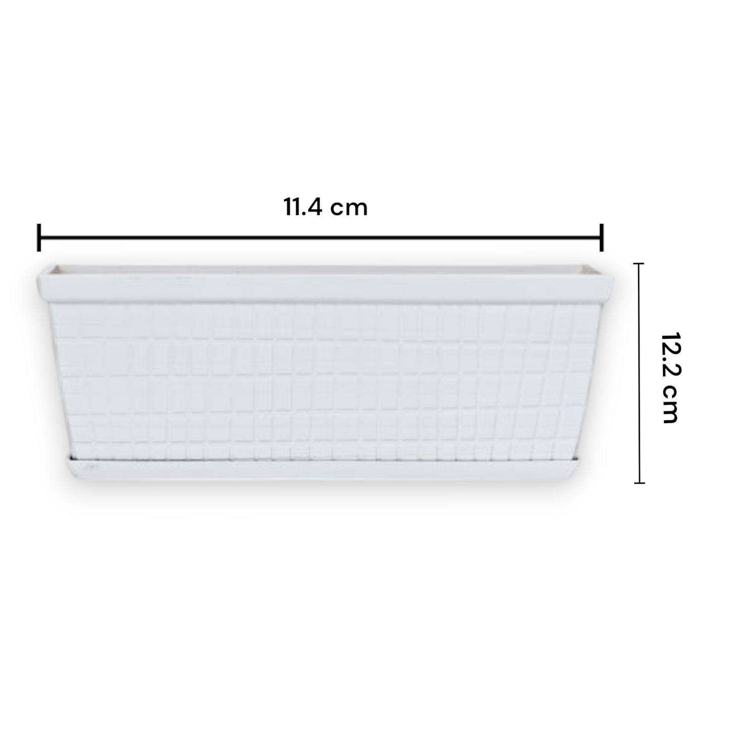 13" Cotton White Window Box Planter – Lightweight Plastic Garden Pot (Single / 3 / 8 Pack)
