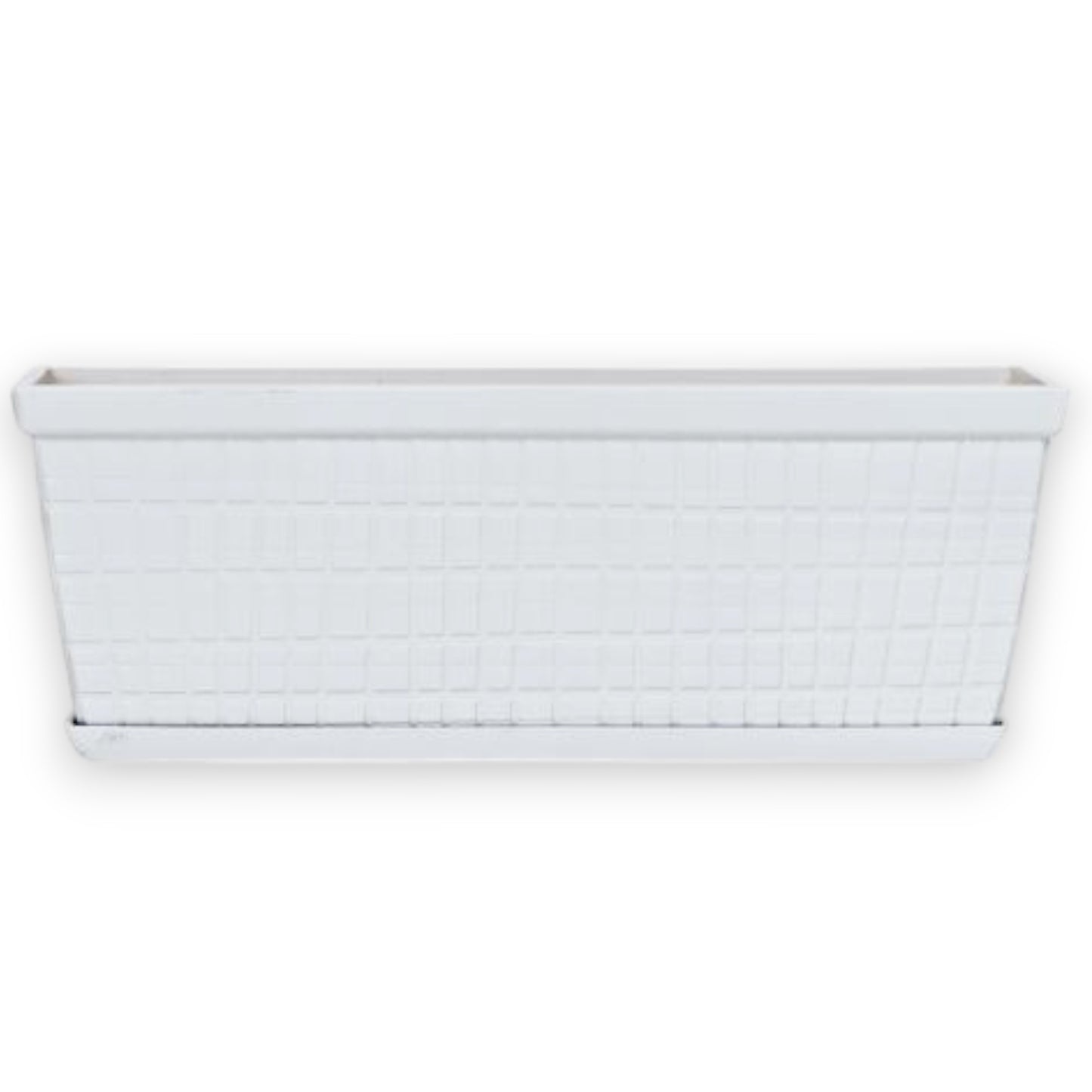 13" Cotton White Window Box Planter – Lightweight Plastic Garden Pot (Single / 3 / 8 Pack)