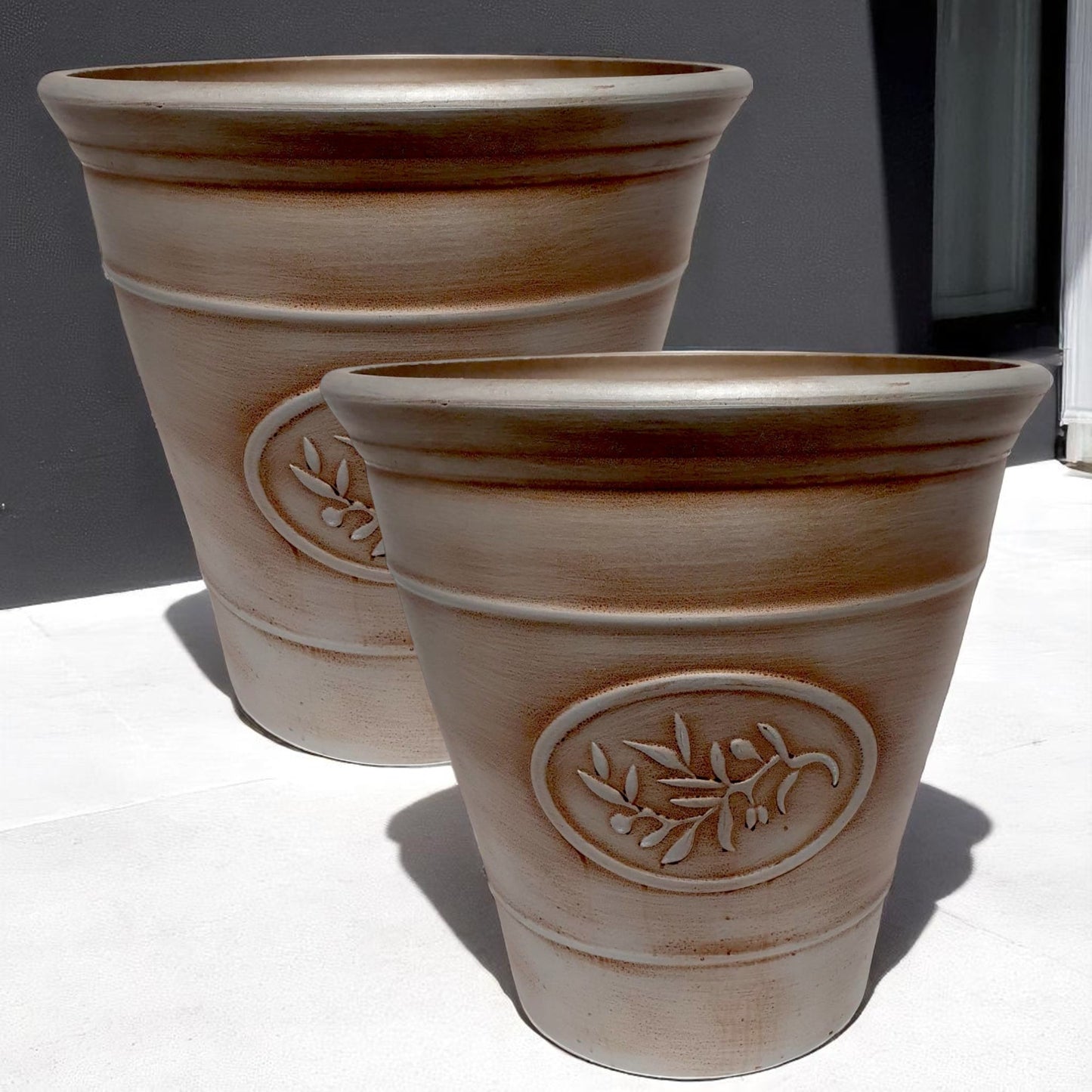 Decorative Olive Planter Pot 30cm – Silver & Gold Finish | Single, Pack of 2 or 6