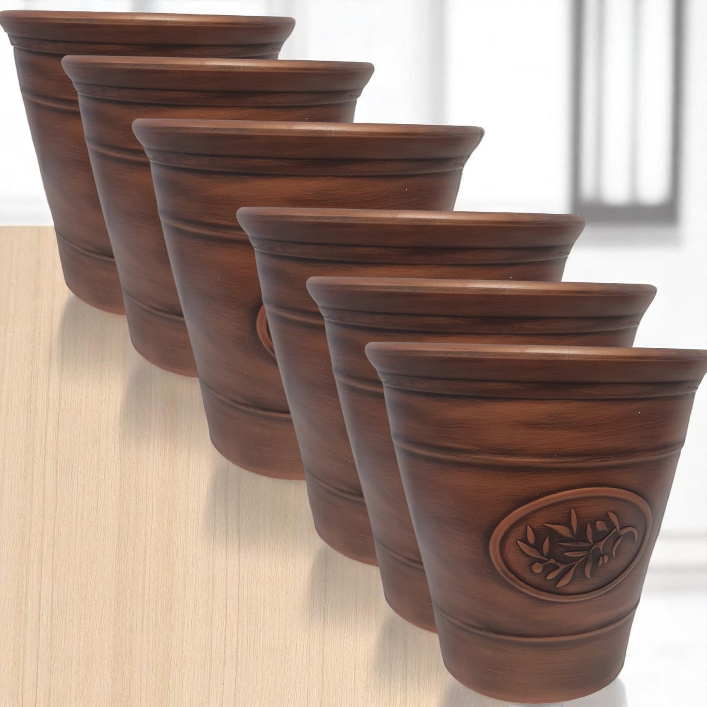 Decorative Olive Planter Pot 30cm – Silver & Gold Finish | Single, Pack of 2 or 6