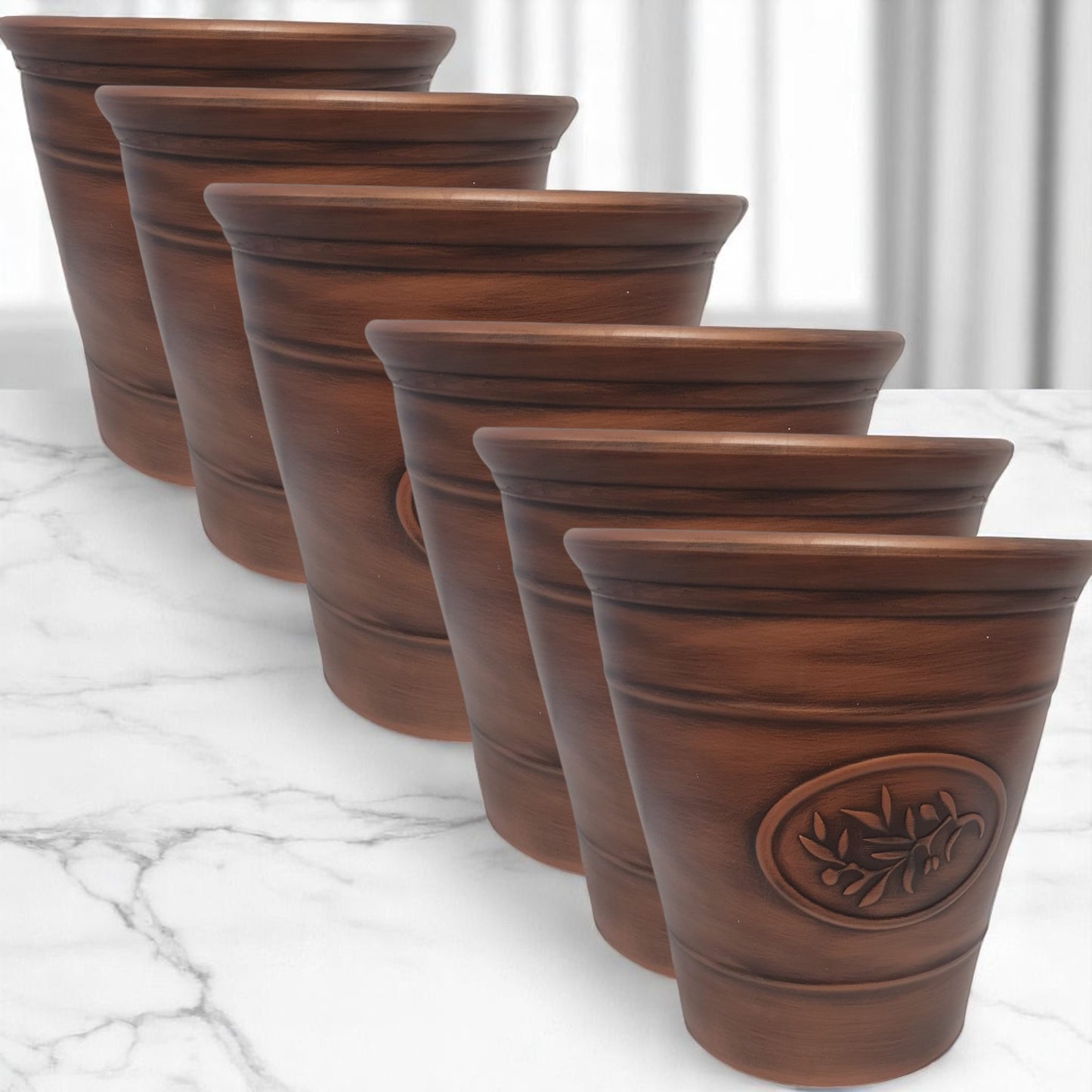 Decorative Olive Planter Pot 30cm – Silver & Gold Finish | Single, Pack of 2 or 6