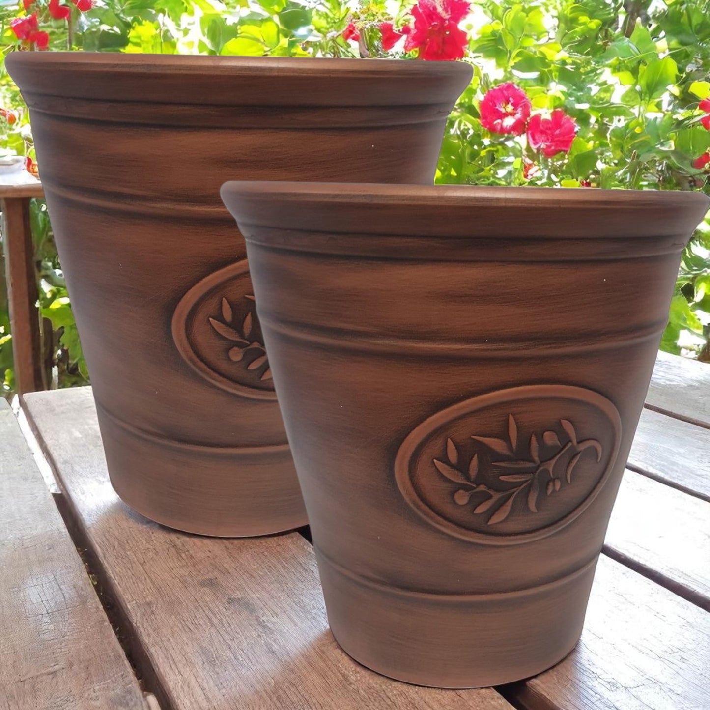 Decorative Olive Planter Pot 30cm – Silver & Gold Finish | Single, Pack of 2 or 6