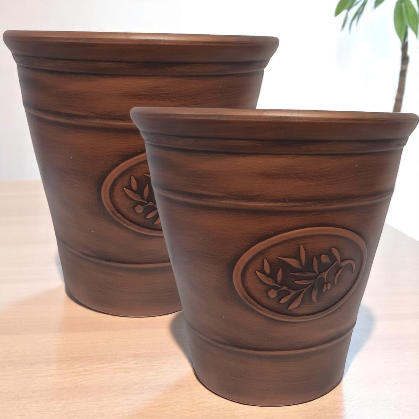 Decorative Olive Planter Pot 30cm – Silver & Gold Finish | Single, Pack of 2 or 6