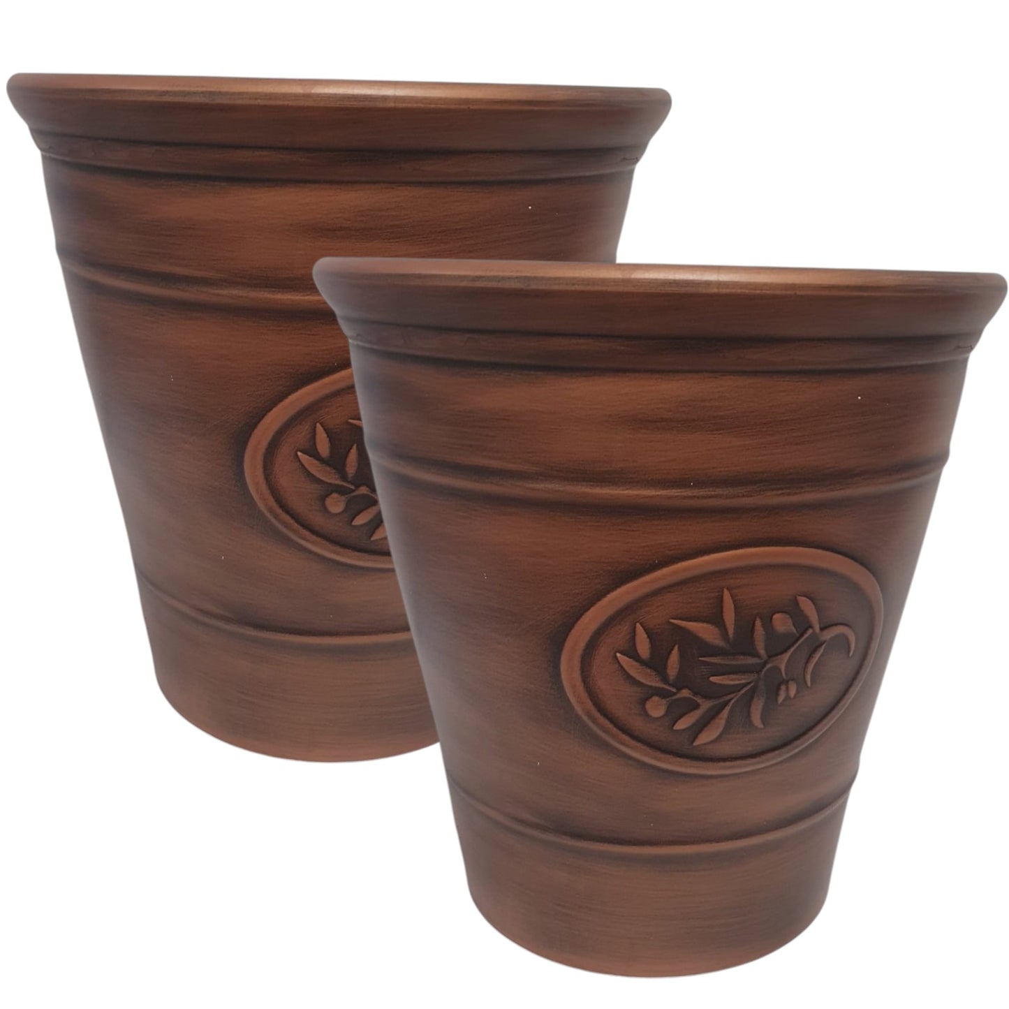 Decorative Olive Planter Pot 30cm – Silver & Gold Finish | Single, Pack of 2 or 6