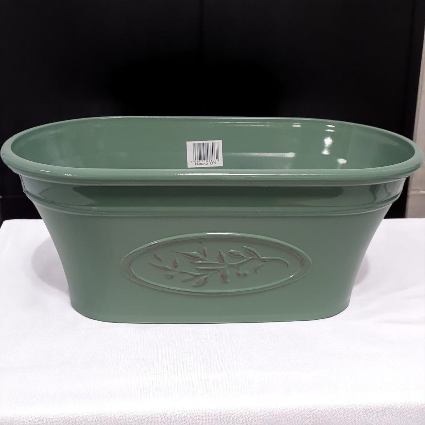 Olive Trough Planter 38cm – Green or Grey | Single or Pack of 2 | Plastic Garden Pot