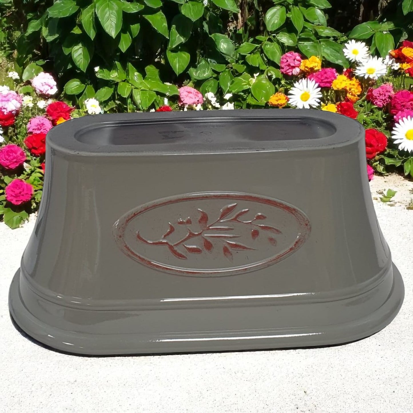 Olive Trough Planter 38cm – Green or Grey | Single or Pack of 2 | Plastic Garden Pot