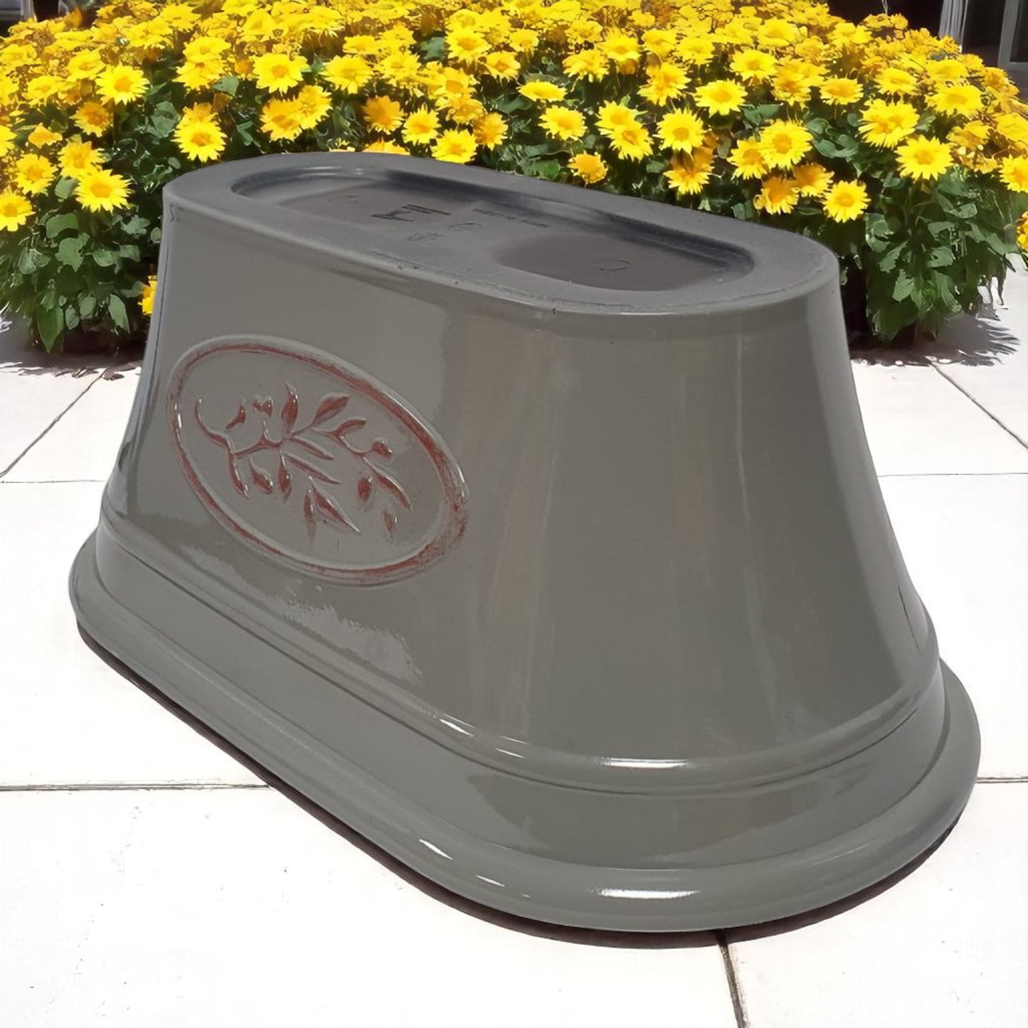 Olive Trough Planter 38cm – Green or Grey | Single or Pack of 2 | Plastic Garden Pot
