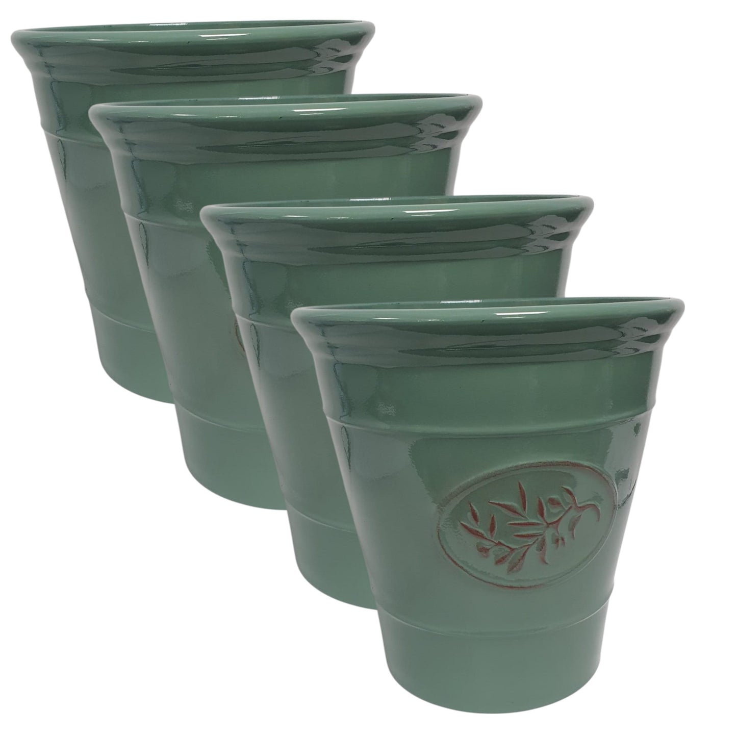 Olive Planter Pot 23cm – Decorative Green & Grey Plant Pot | 6L Garden Container