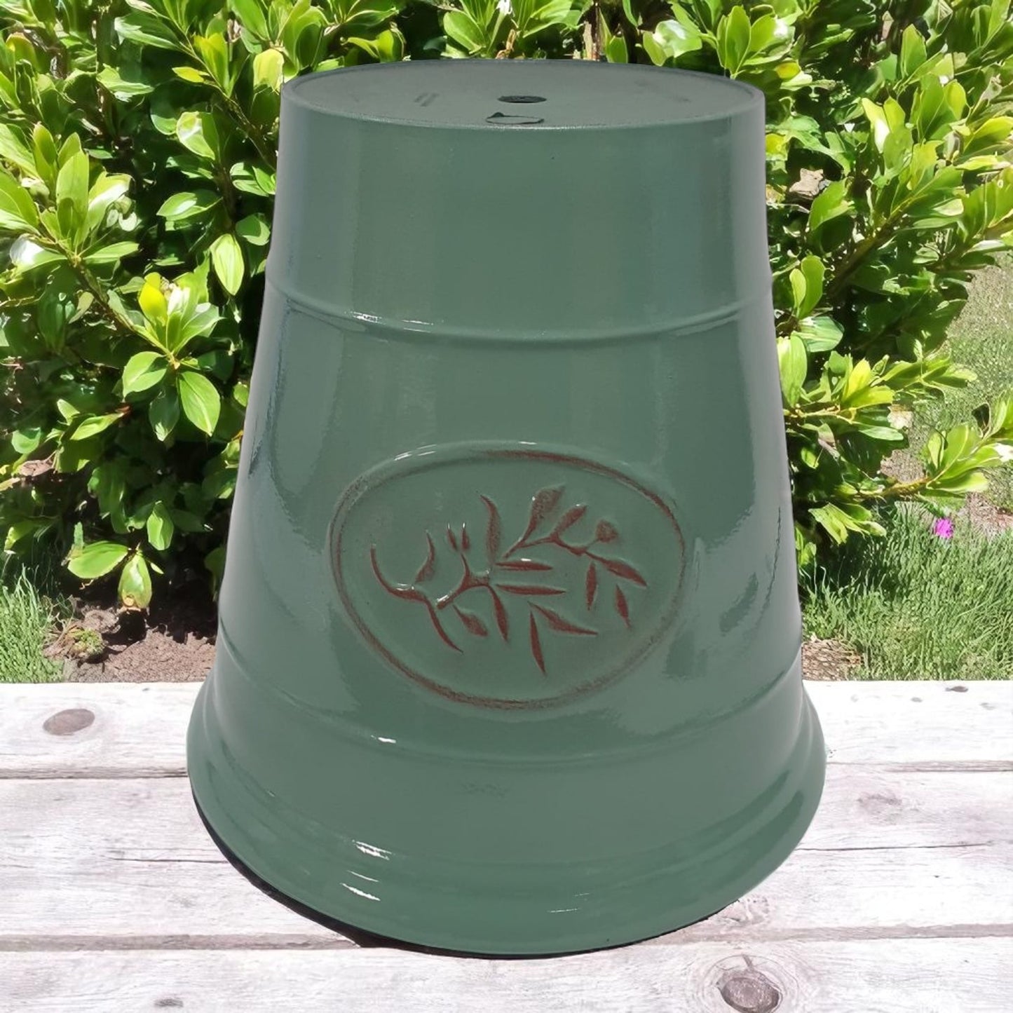 Olive Planter Pot 23cm – Decorative Green & Grey Plant Pot | 6L Garden Container