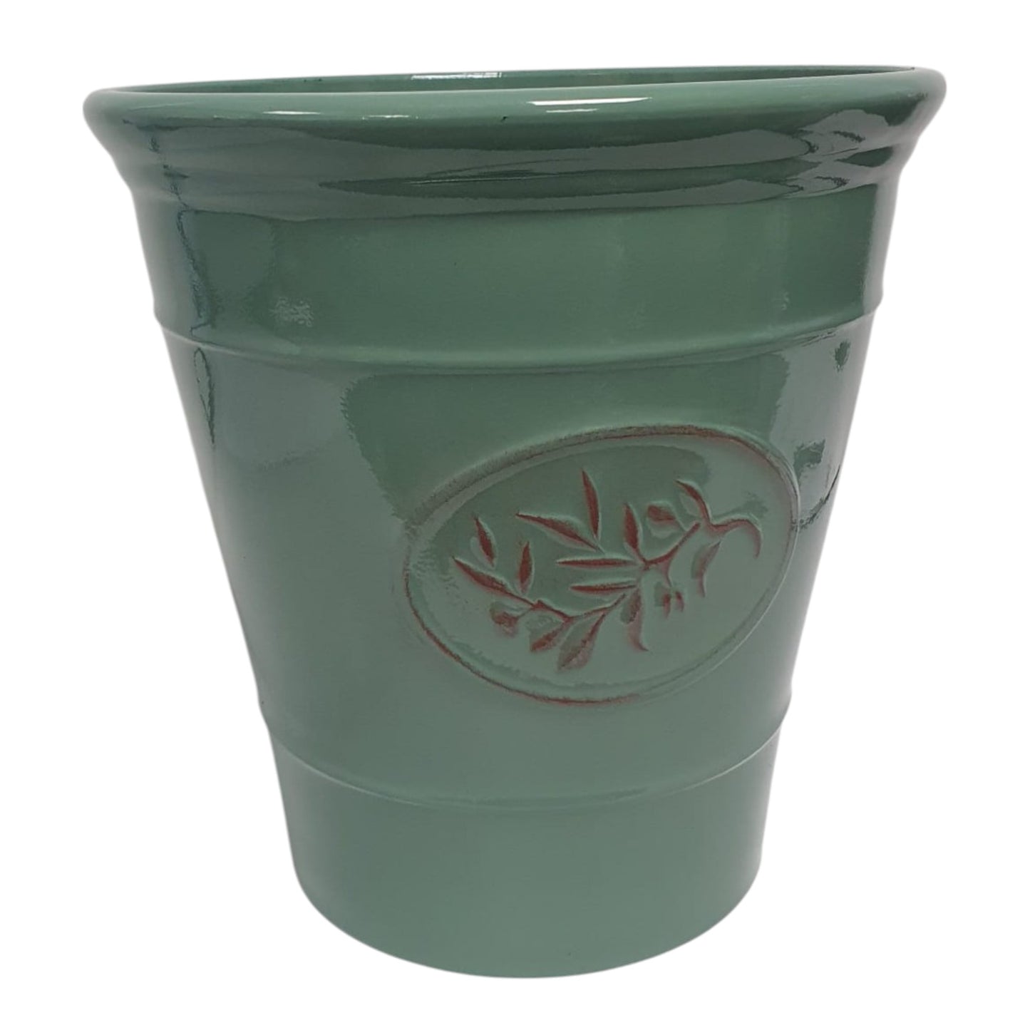 Olive Planter Pot 23cm – Decorative Green & Grey Plant Pot | 6L Garden Container