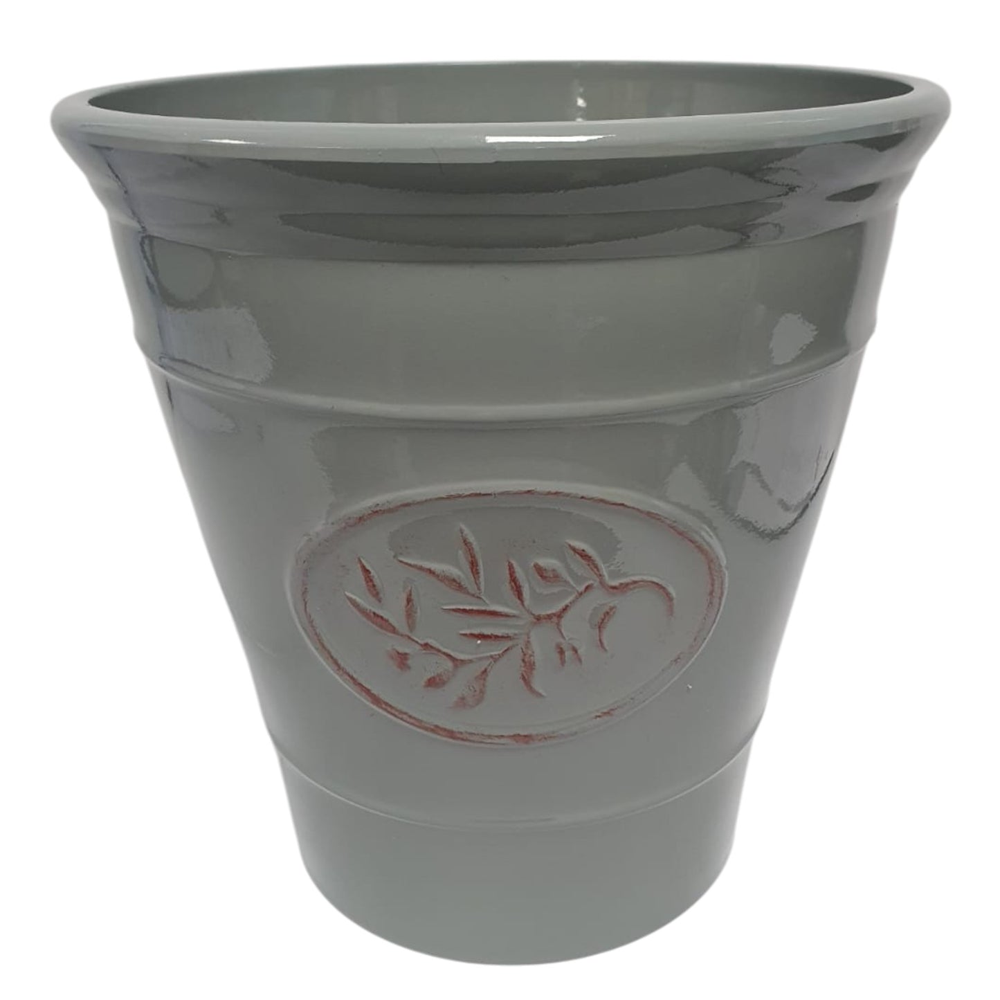 Olive Planter Pot 23cm – Decorative Green & Grey Plant Pot | 6L Garden Container