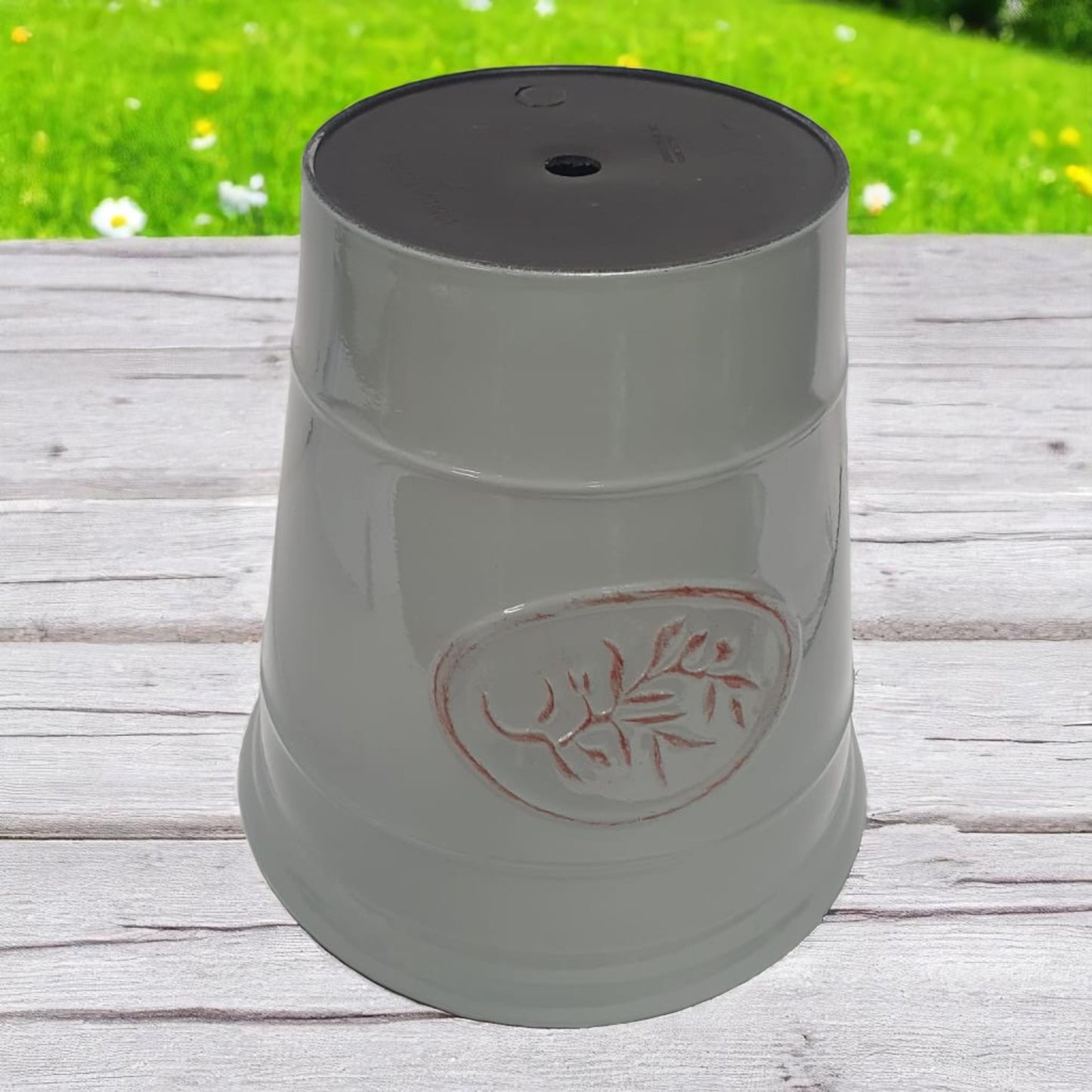Olive Planter Pot 23cm – Decorative Green & Grey Plant Pot | 6L Garden Container