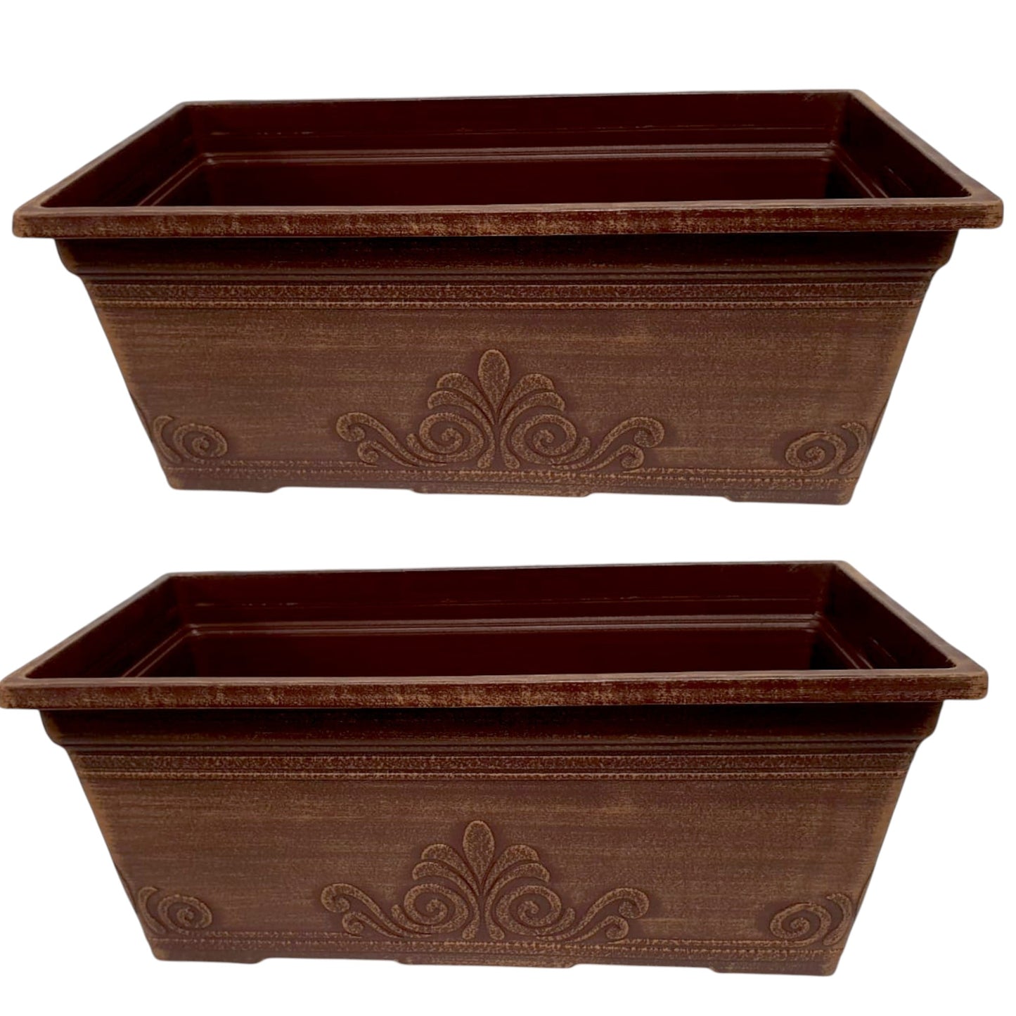 Laurel 15" Window Box Planter – Brushed Butterscotch or Patina Copper | Single, 2 or 10 Pack