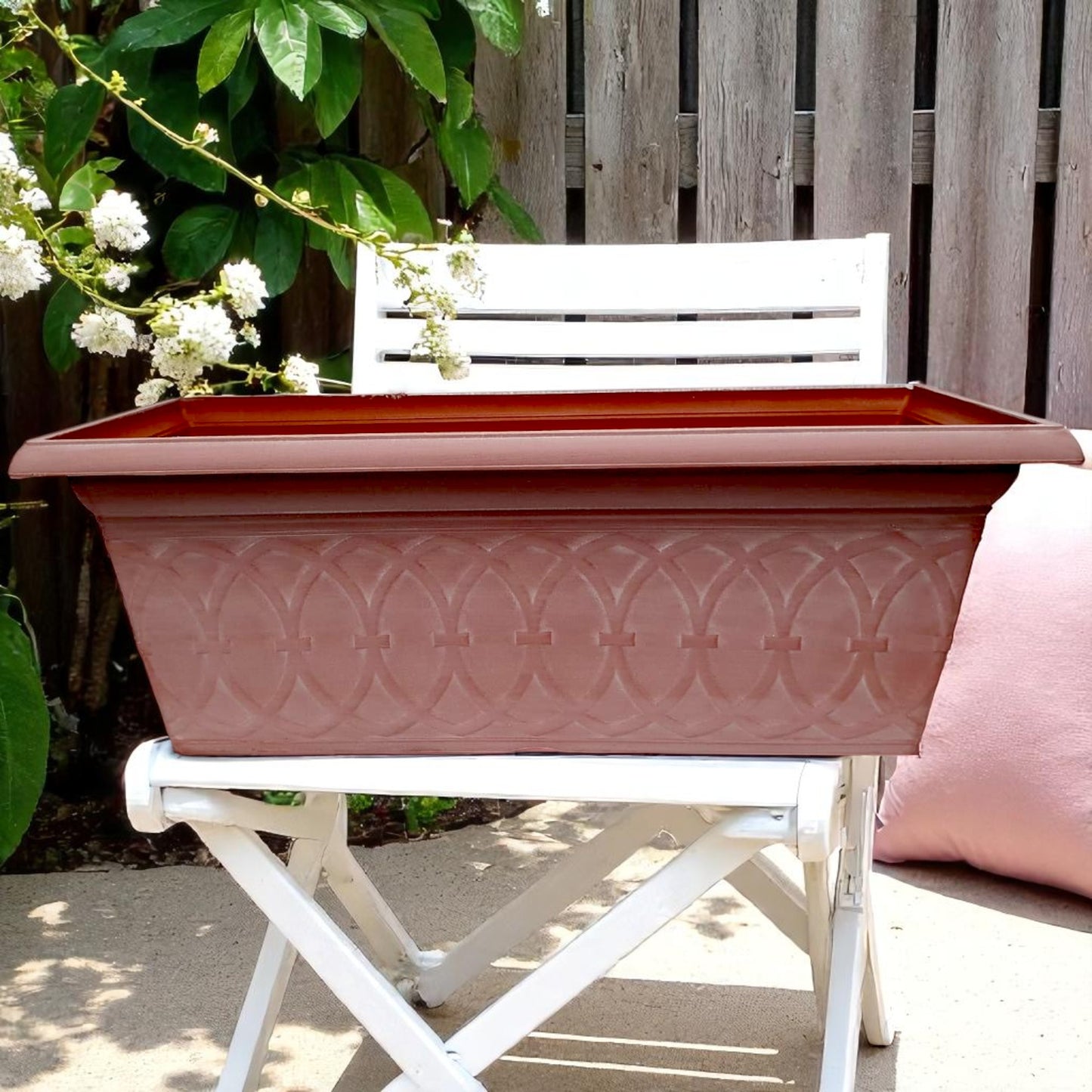 Durham 24" Garden Window Box Planter – Cloudy Terracotta or Coffee | Single or Twin Pack