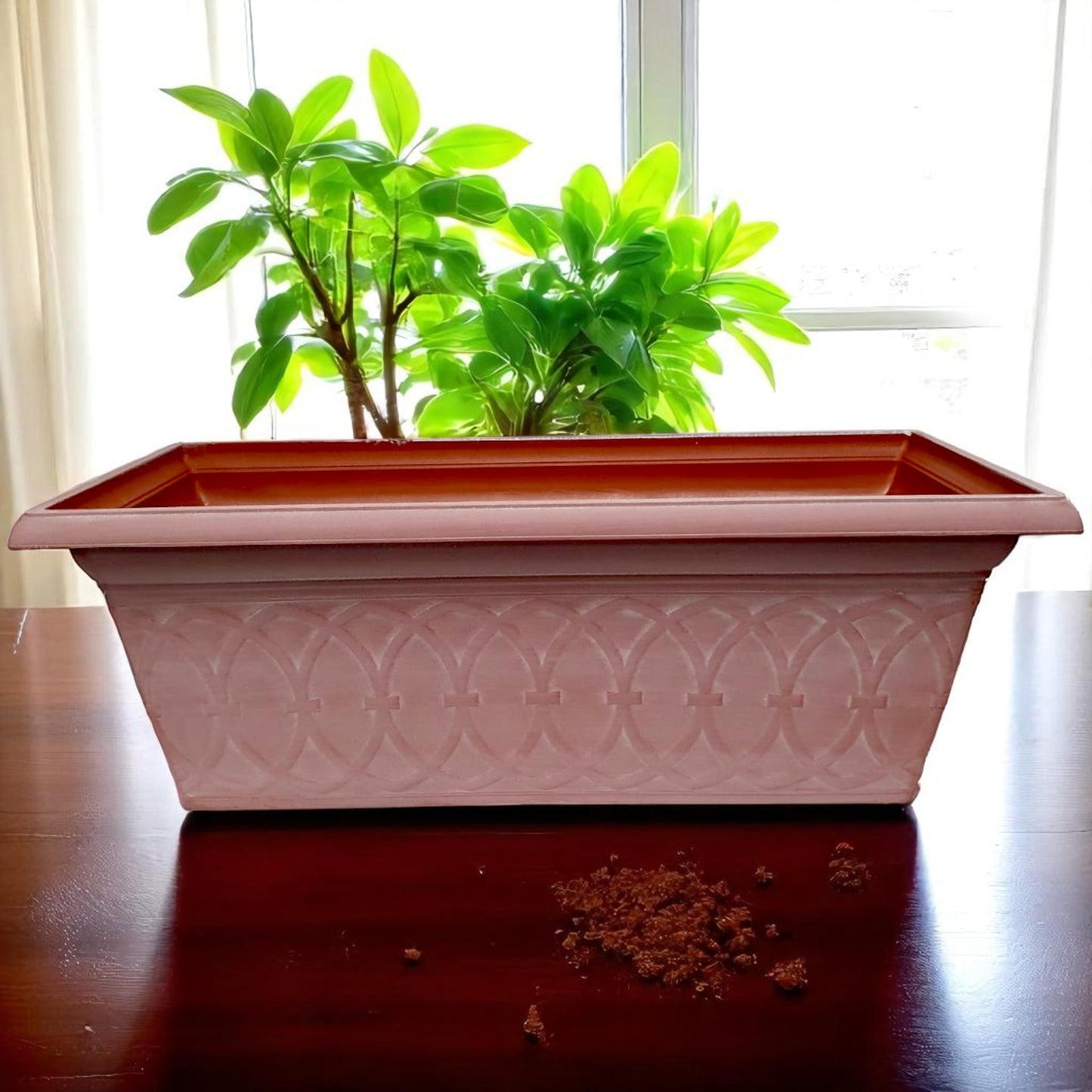 Durham 24" Garden Window Box Planter – Cloudy Terracotta or Coffee | Single or Twin Pack